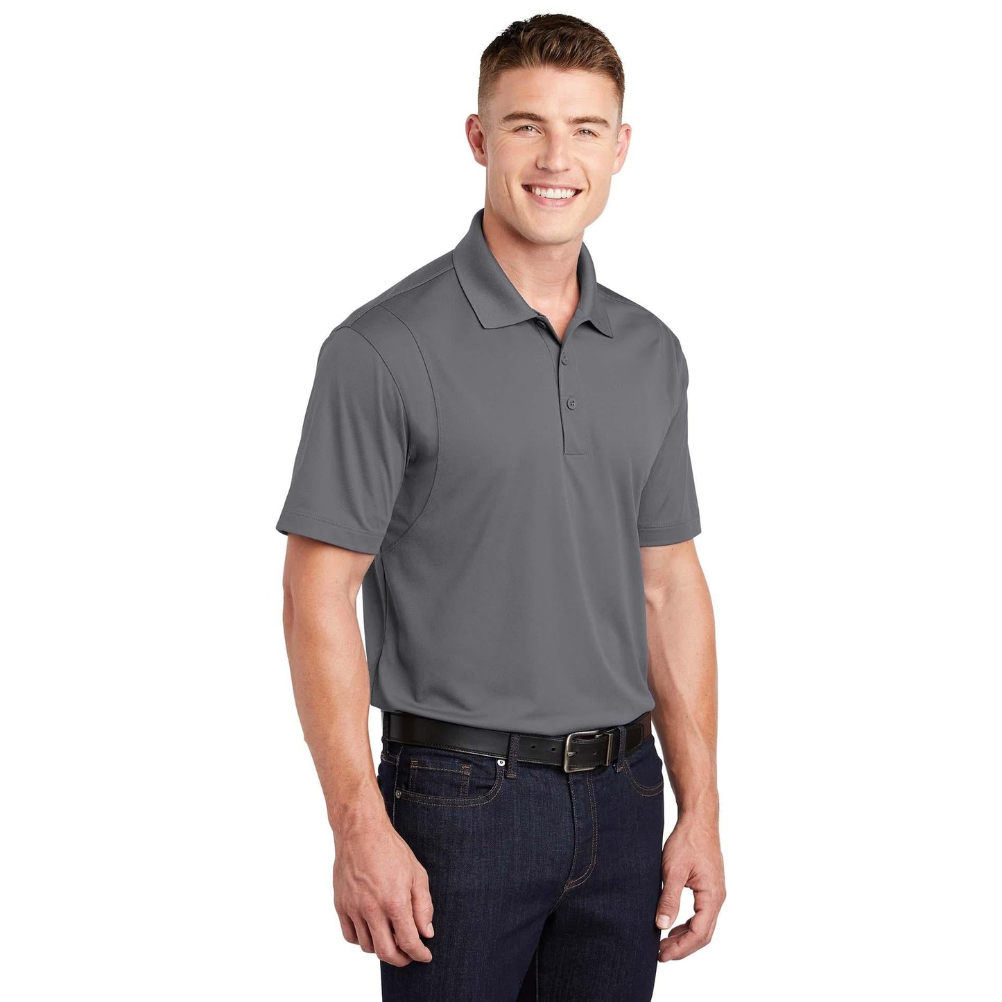 Grey Concrete Polo Shirt - Sport-Tek - Stylish Fit