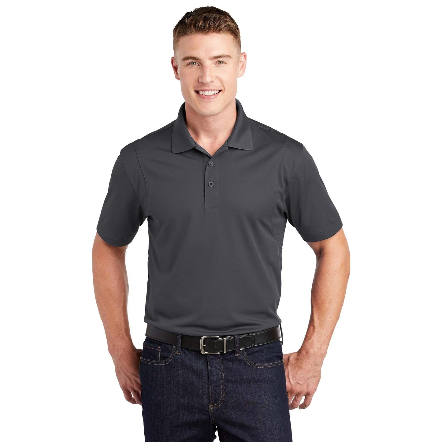 Grey Concrete Polo Shirt - Sport-Tek - Stylish Fit