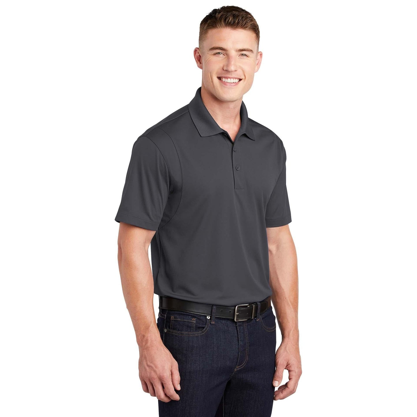 Grey Concrete Polo Shirt - Sport-Tek - Stylish Fit