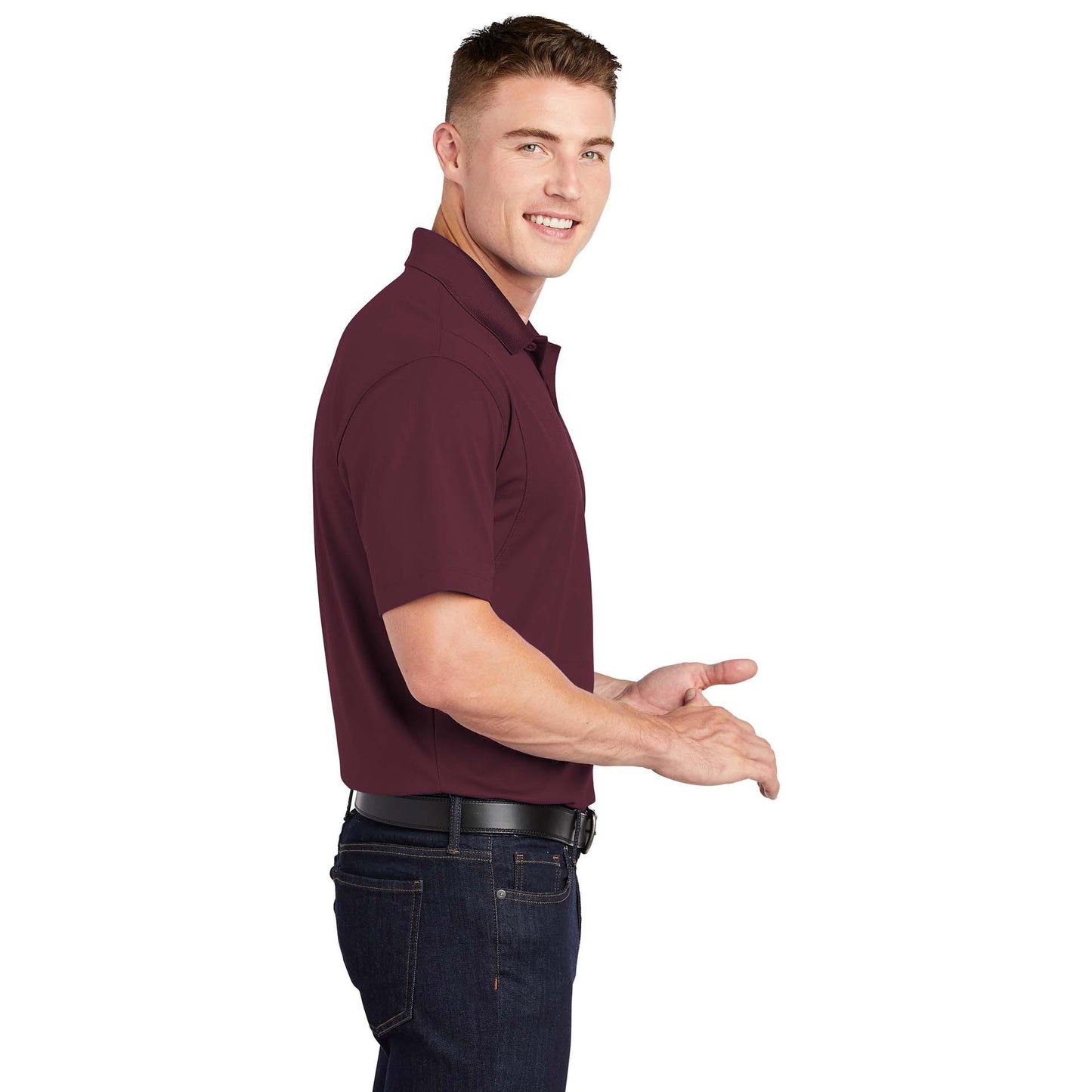Grey Concrete Polo Shirt - Sport-Tek - Stylish Fit
