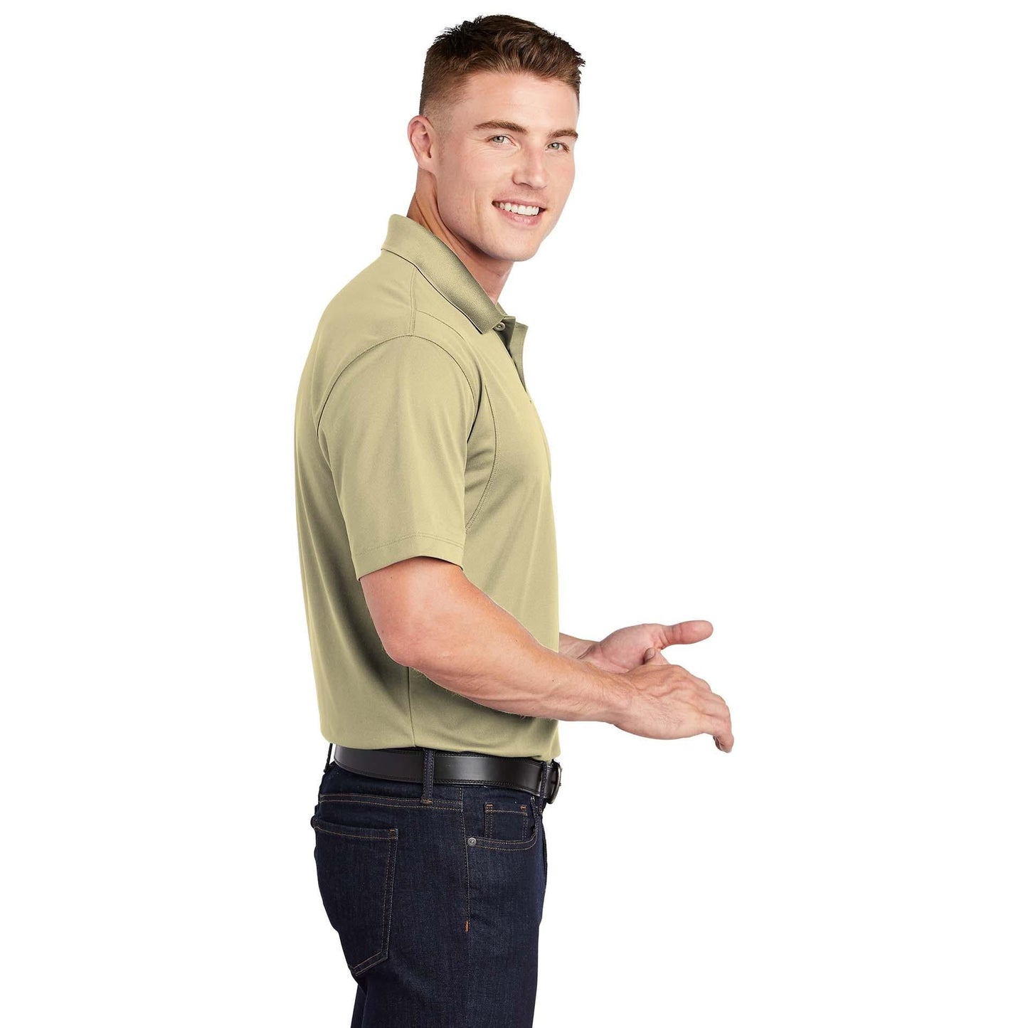 Grey Concrete Polo Shirt - Sport-Tek - Stylish Fit