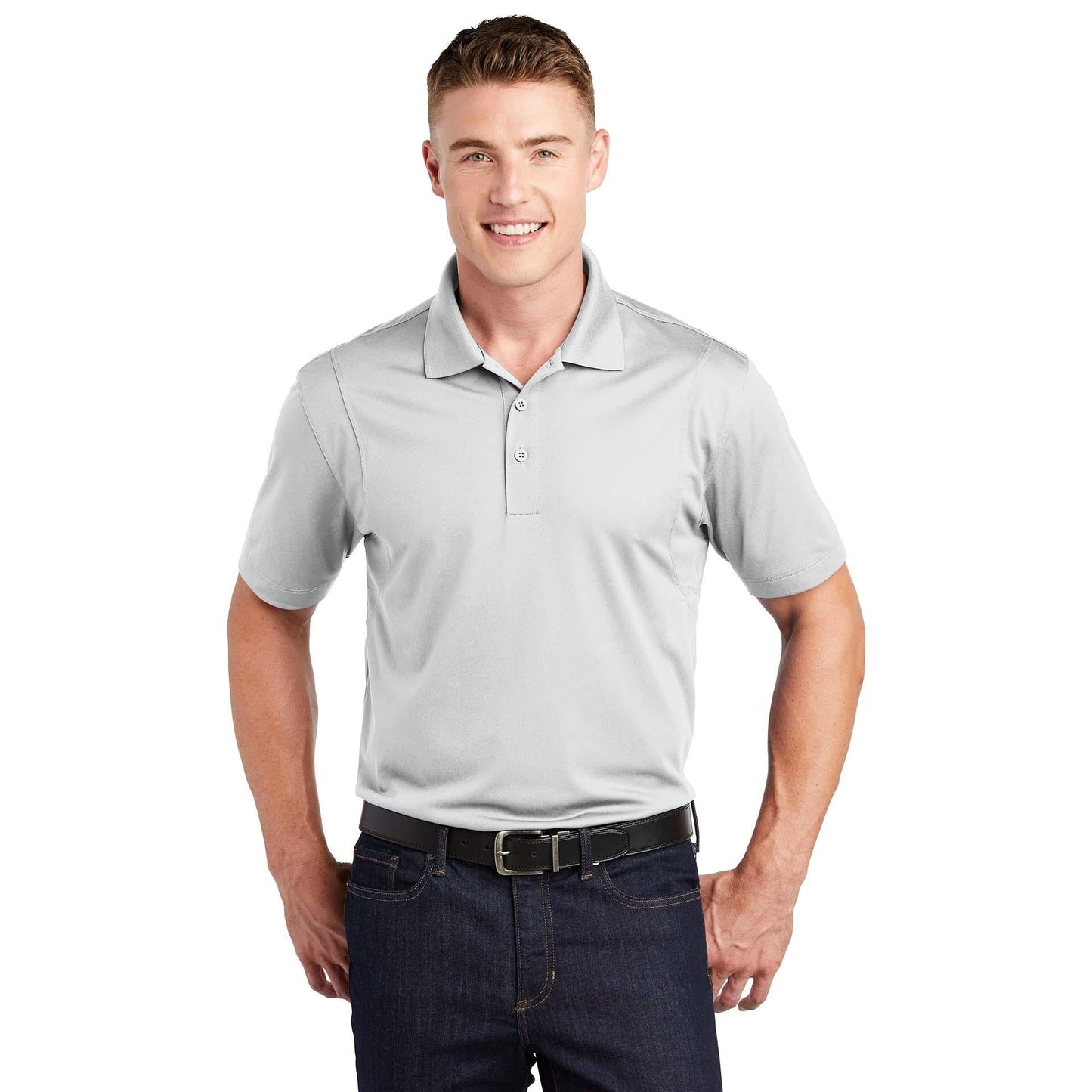 Grey Concrete Polo Shirt - Sport-Tek - Stylish Fit