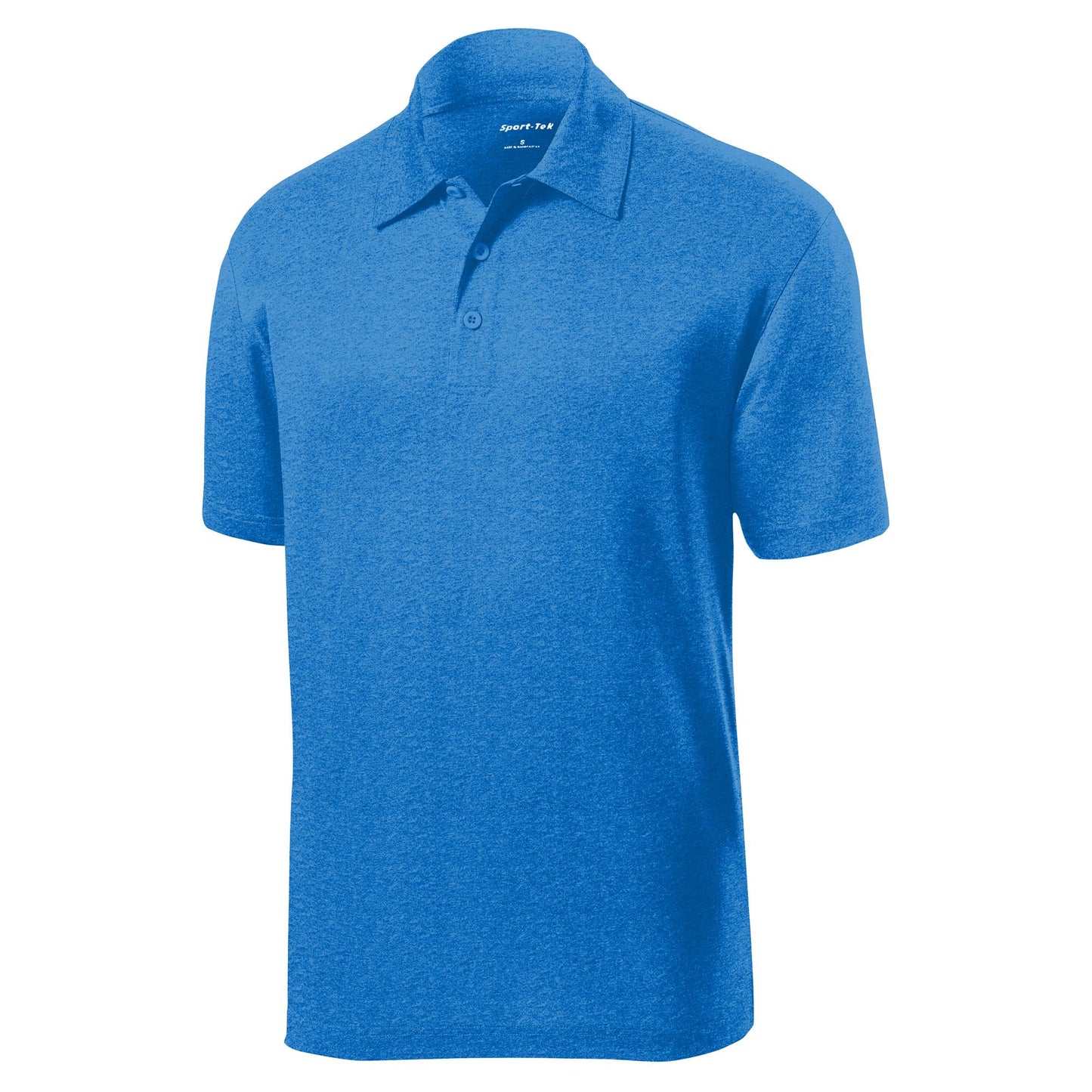 True Royal Heather Polo Shirt - Sport-Tek - Moisture Wicking