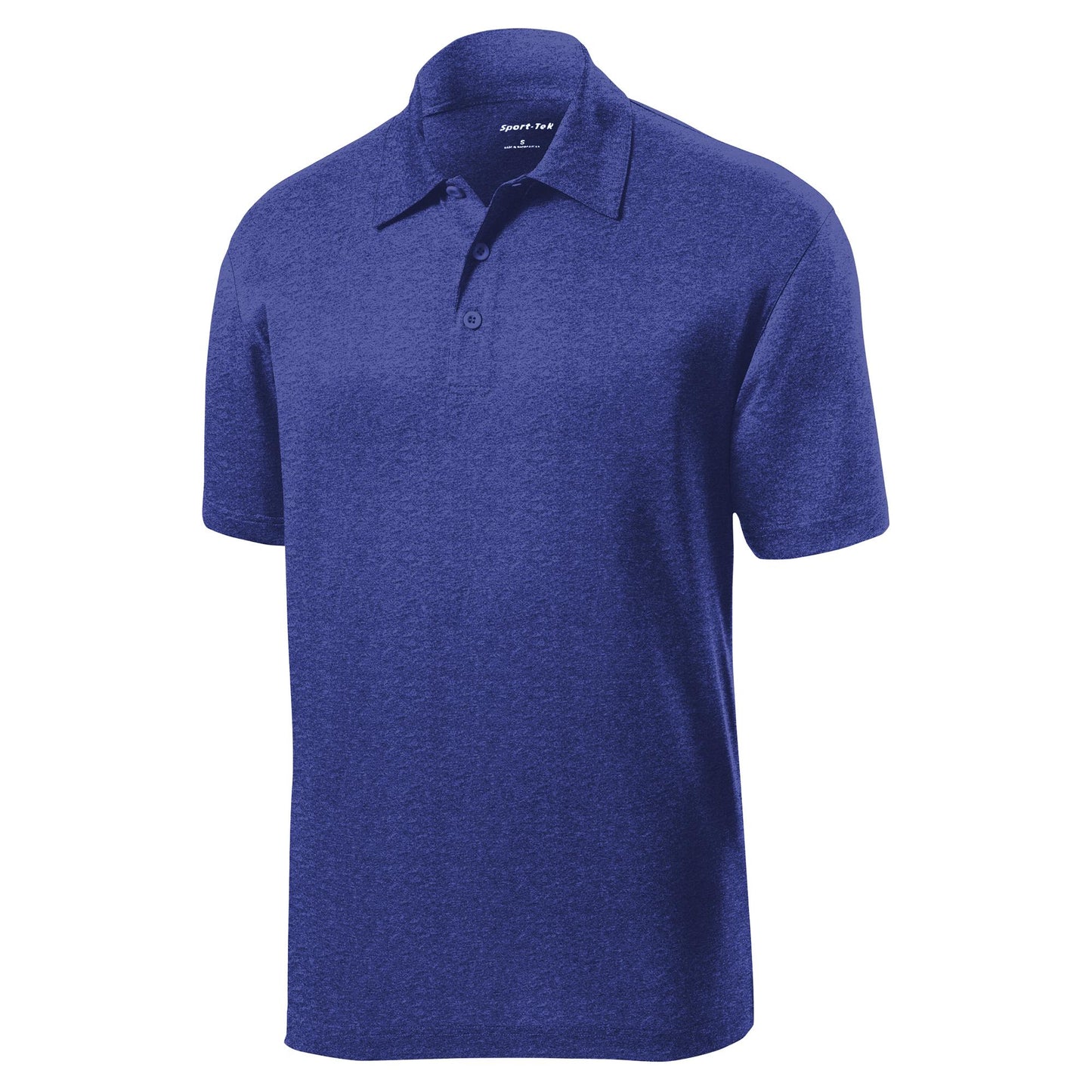 True Royal Heather Polo Shirt - Sport-Tek - Moisture Wicking
