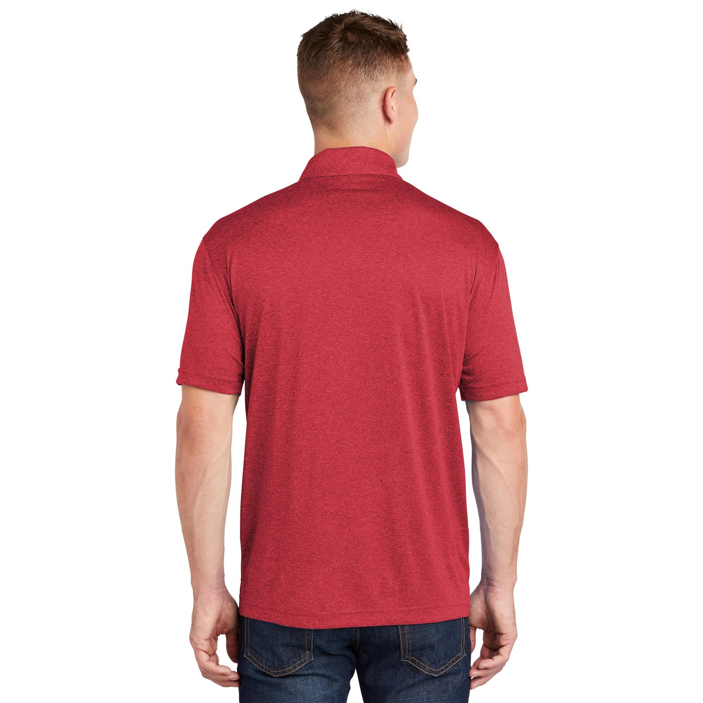 True Royal Heather Polo Shirt - Sport-Tek - Moisture Wicking