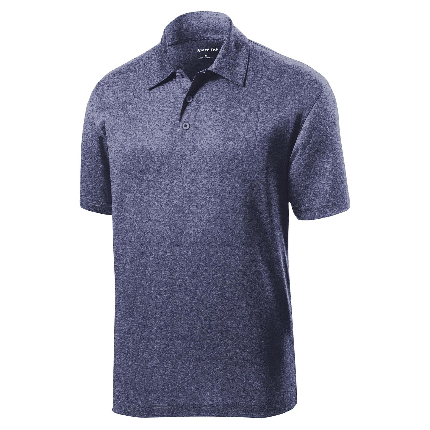 True Royal Heather Polo Shirt - Sport-Tek - Moisture Wicking