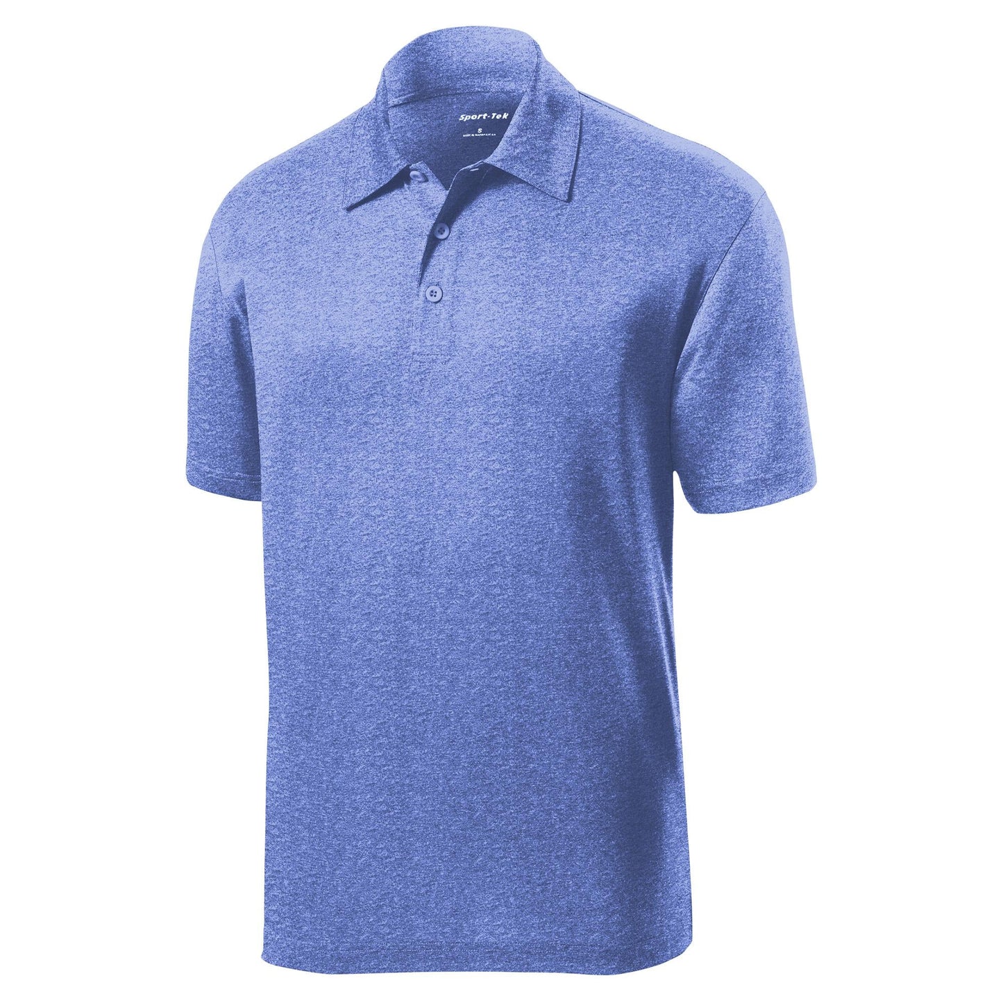 True Royal Heather Polo Shirt - Sport-Tek - Moisture Wicking