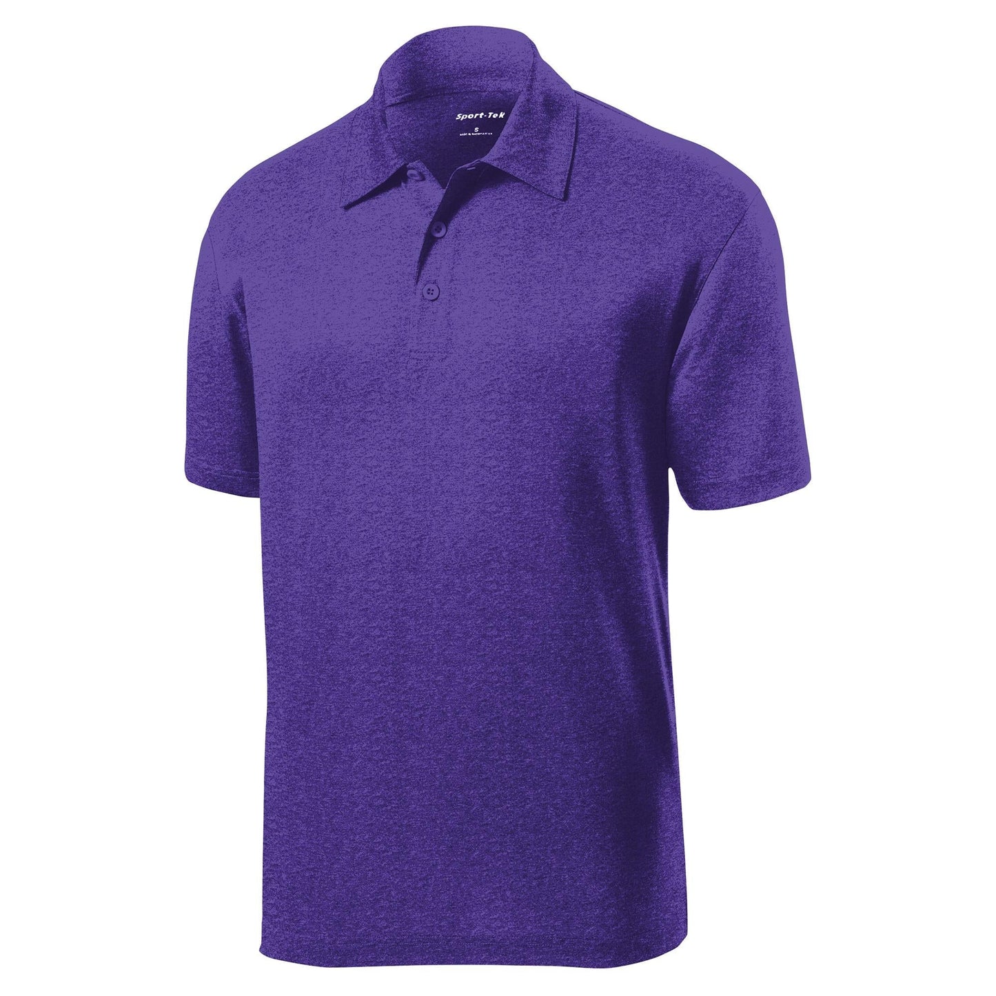 True Royal Heather Polo Shirt - Sport-Tek - Moisture Wicking