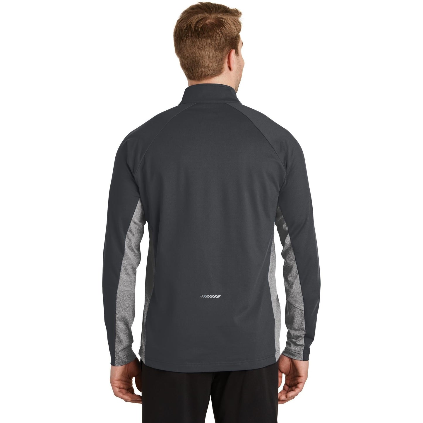 Black/Charcoal Grey Heather Sweatshirt - Sport-Tek - Soft Fabric