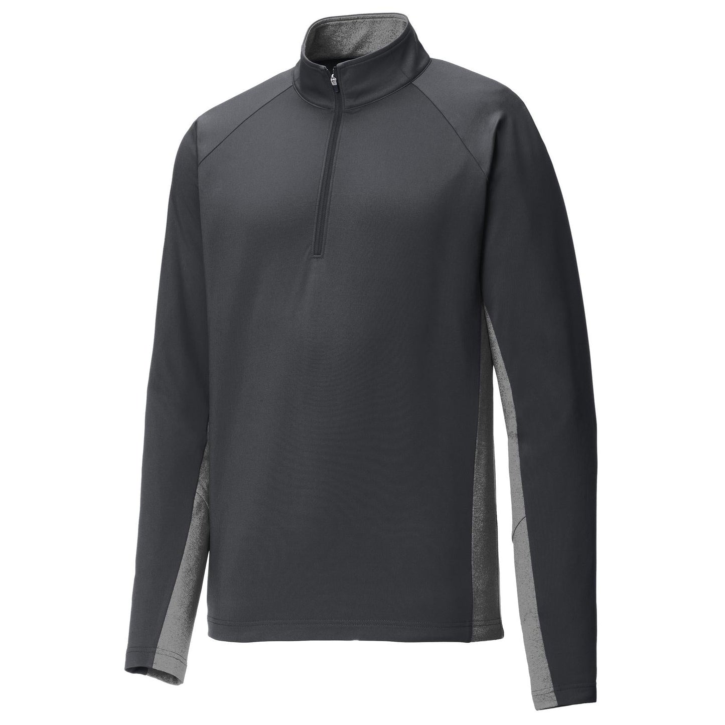 Black/Charcoal Grey Heather Sweatshirt - Sport-Tek - Soft Fabric