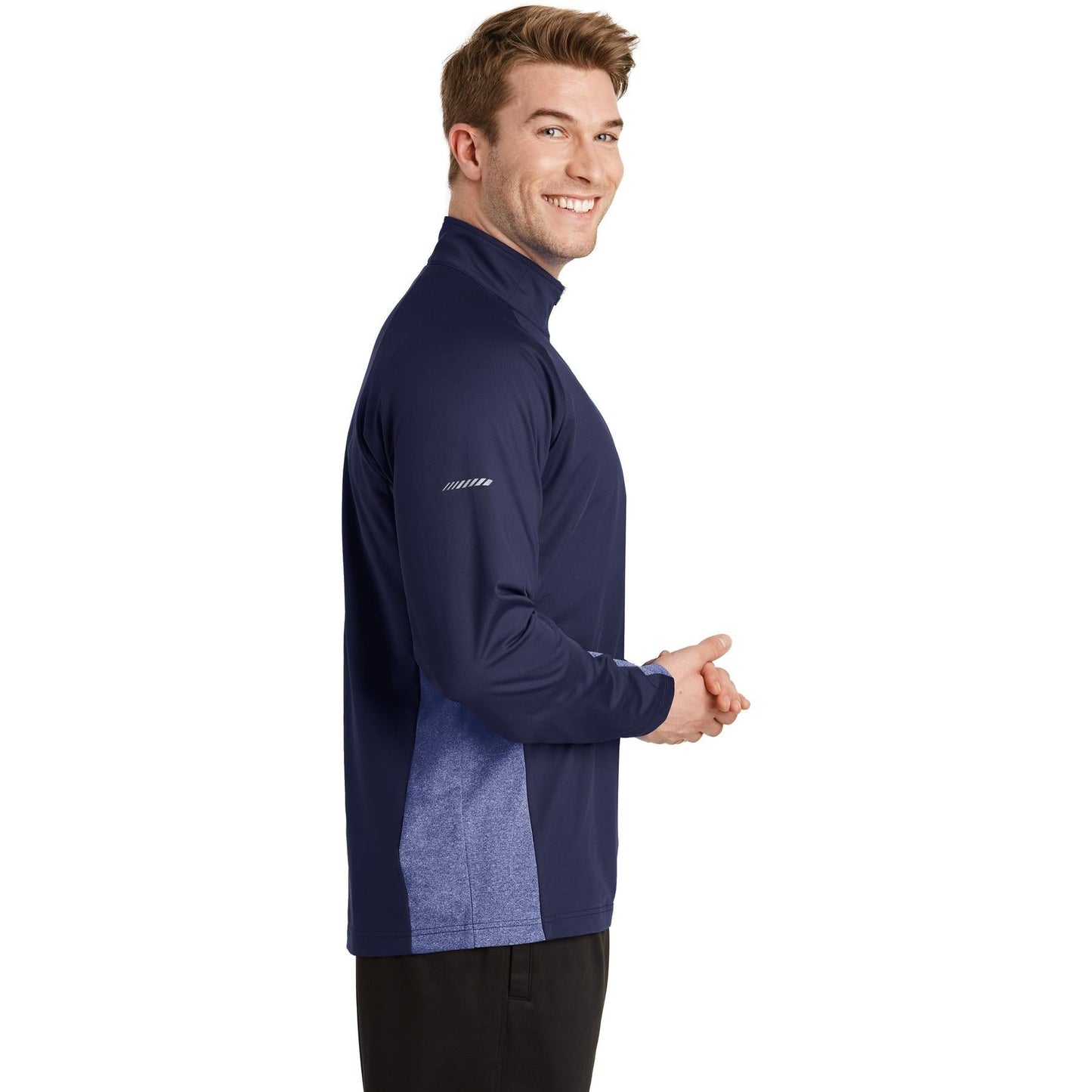 Black/Charcoal Grey Heather Sweatshirt - Sport-Tek - Soft Fabric