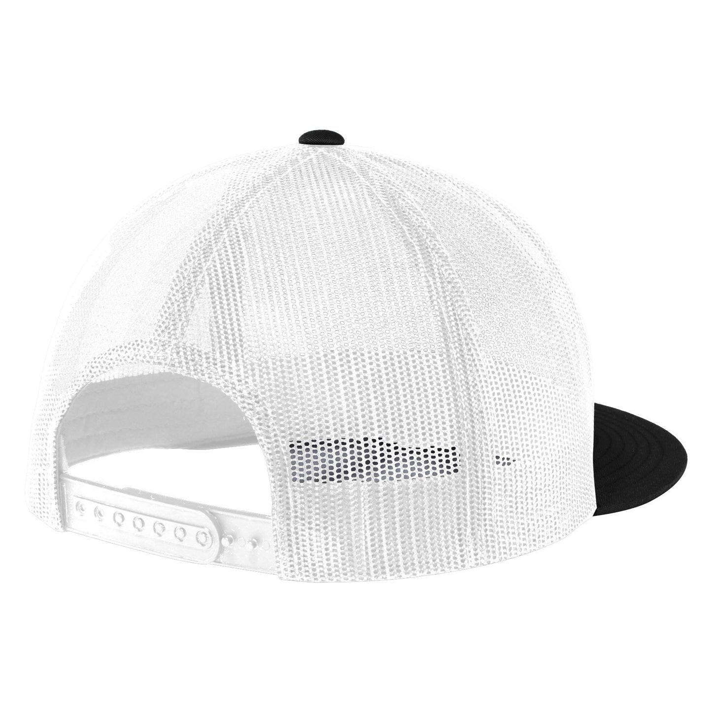 Black Trucker Cap - Sport-Tek - Adjustable Fit Design