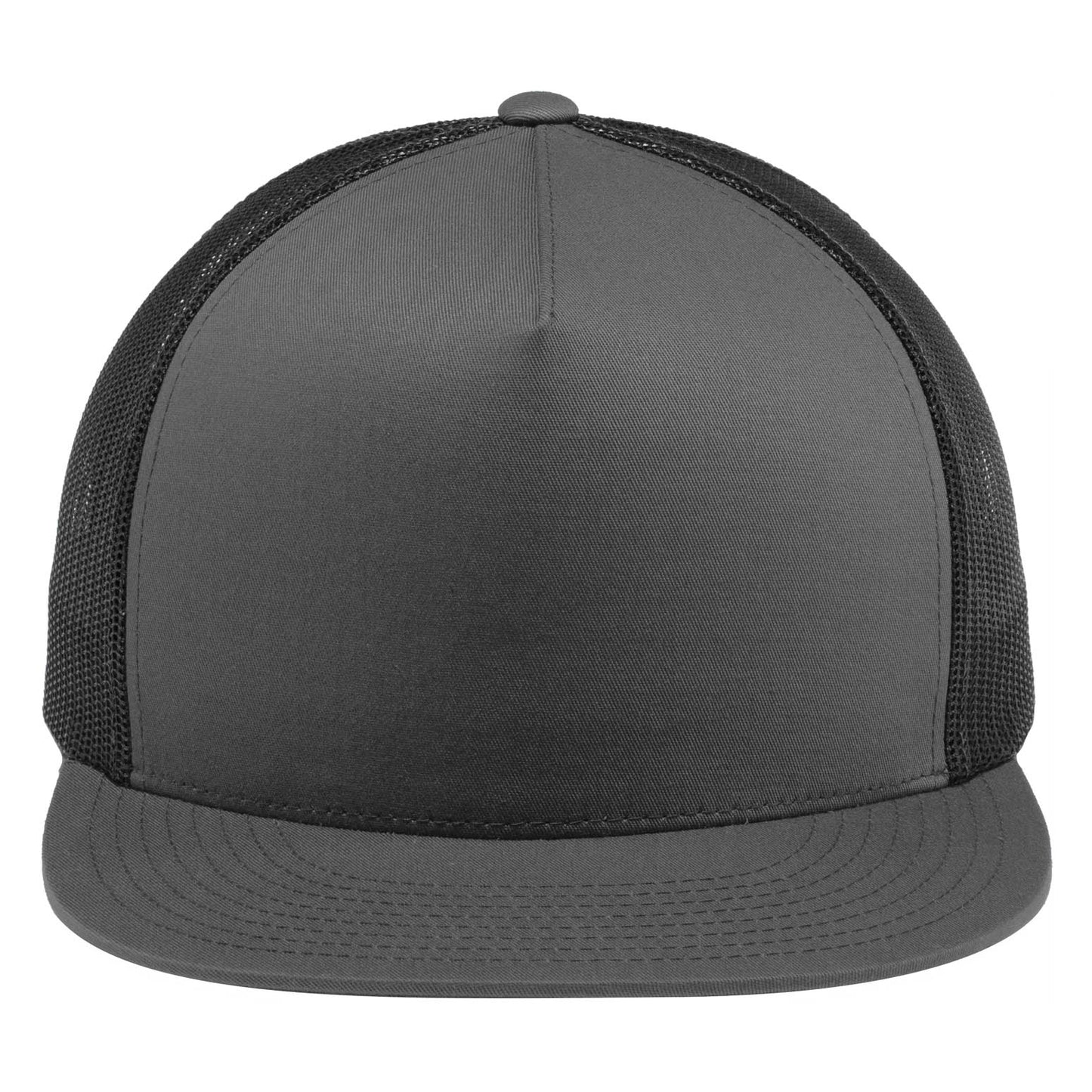 Black Trucker Cap - Sport-Tek - Adjustable Fit Design