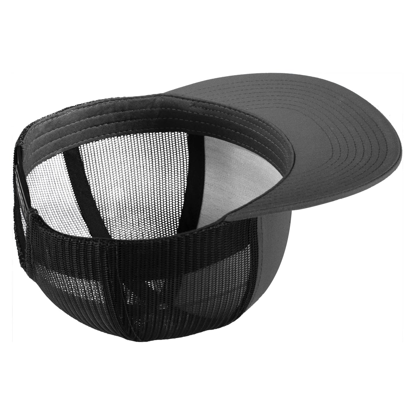 Black Trucker Cap - Sport-Tek - Adjustable Fit Design