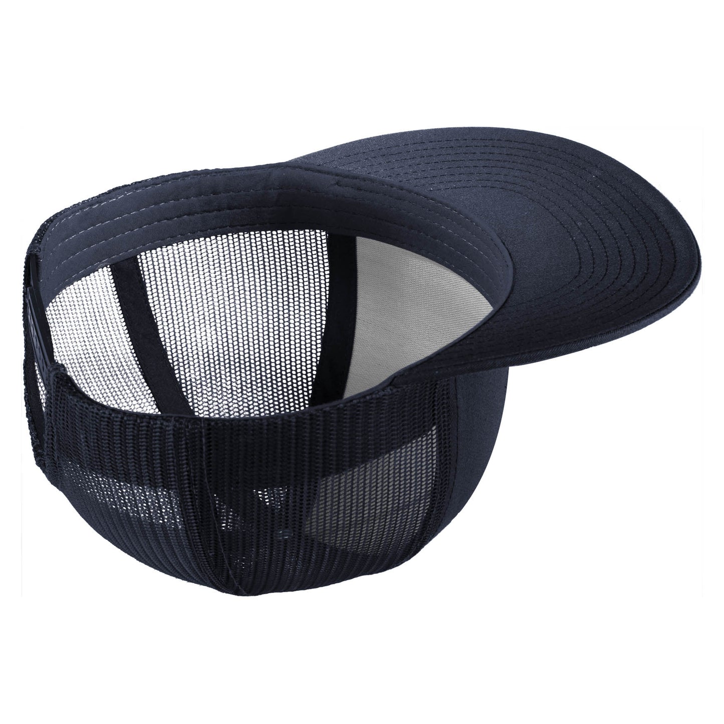 Black Trucker Cap - Sport-Tek - Adjustable Fit Design