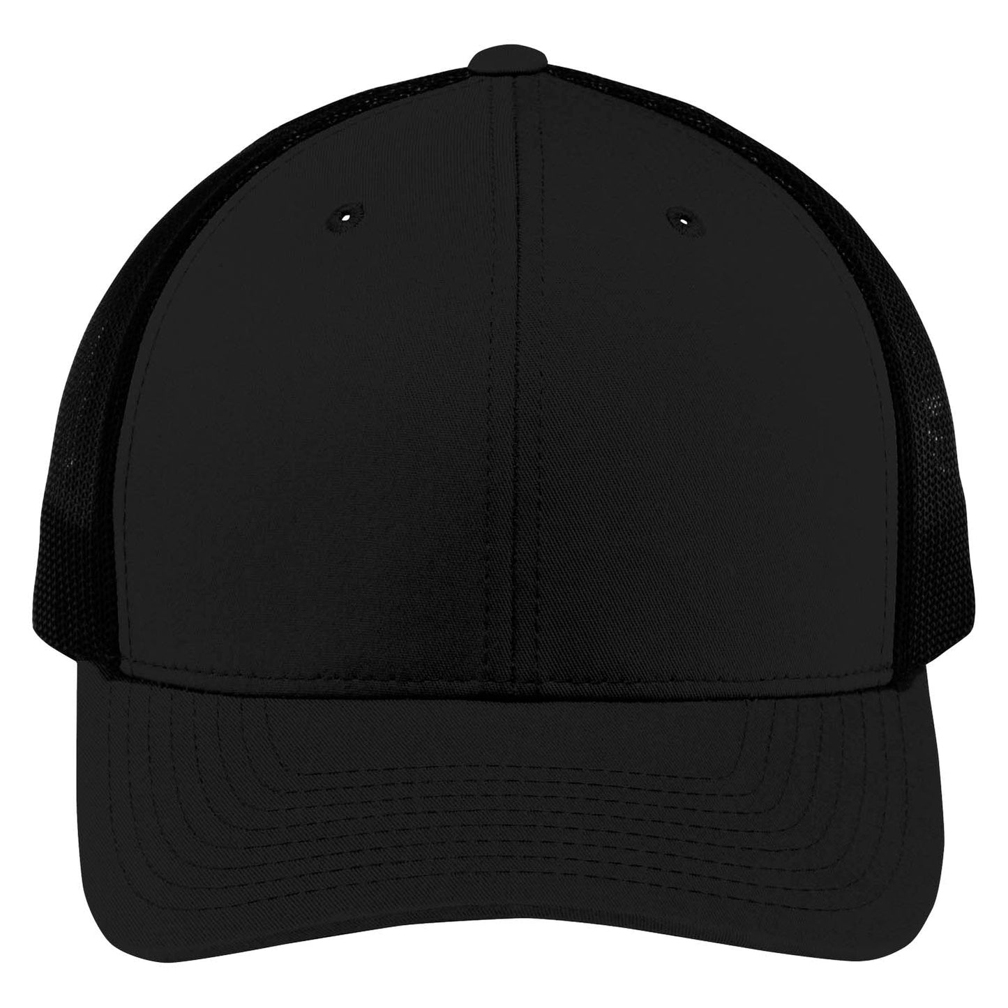 Black Ball Cap - Sport-Tek - High Fit Snap Closure - Stylish Choice