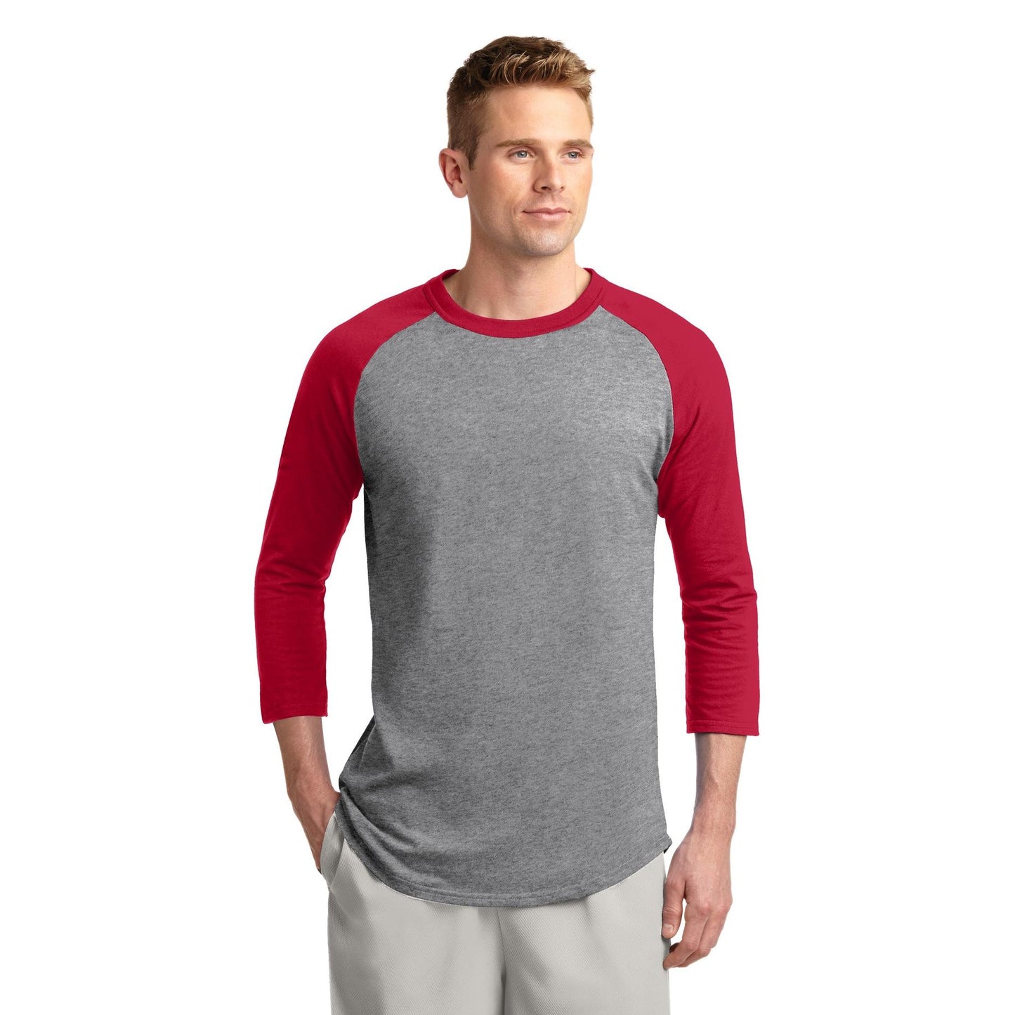 White/Deep Orange Jersey - Sport-Tek - Soft Cotton
