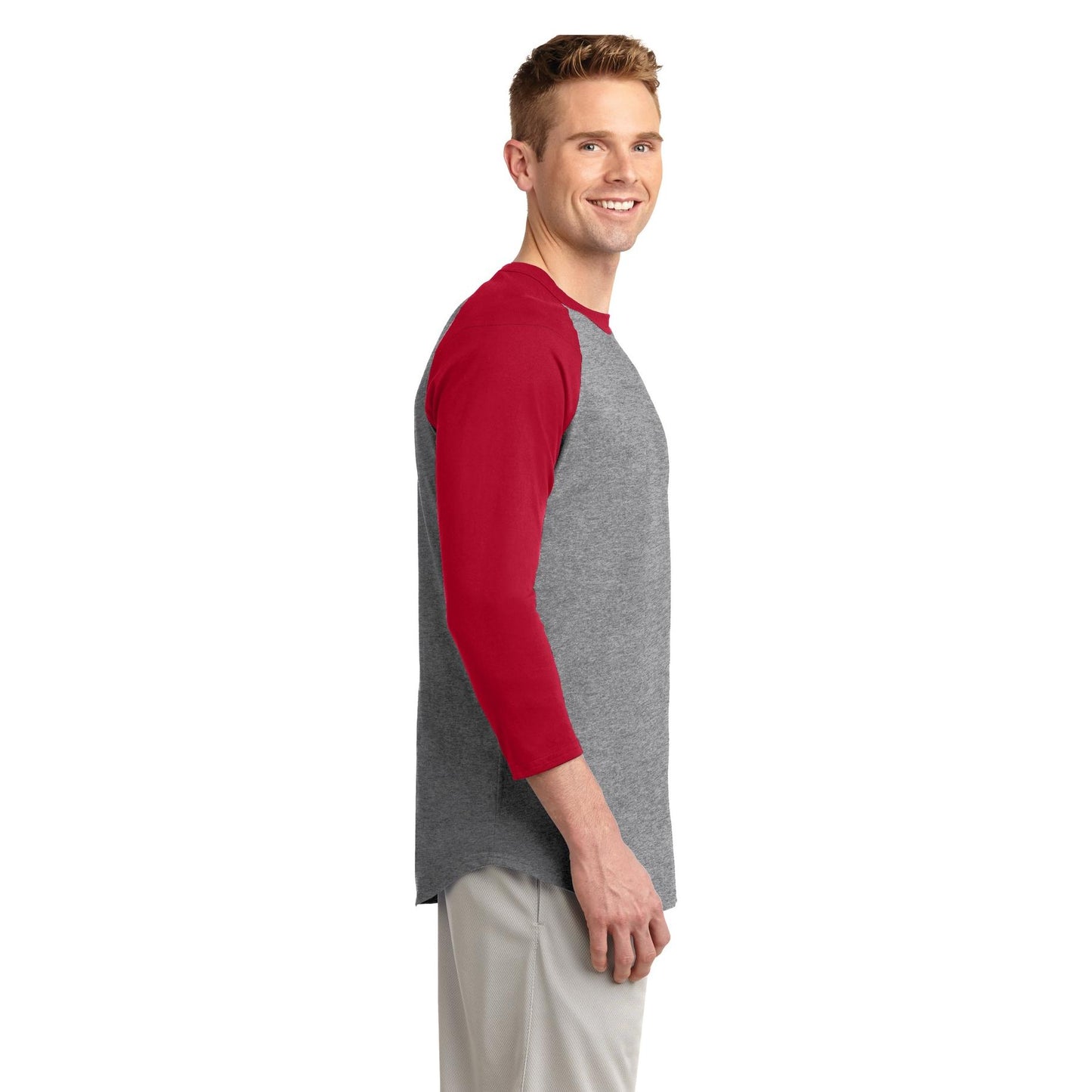 White/Deep Orange Jersey - Sport-Tek - Soft Cotton