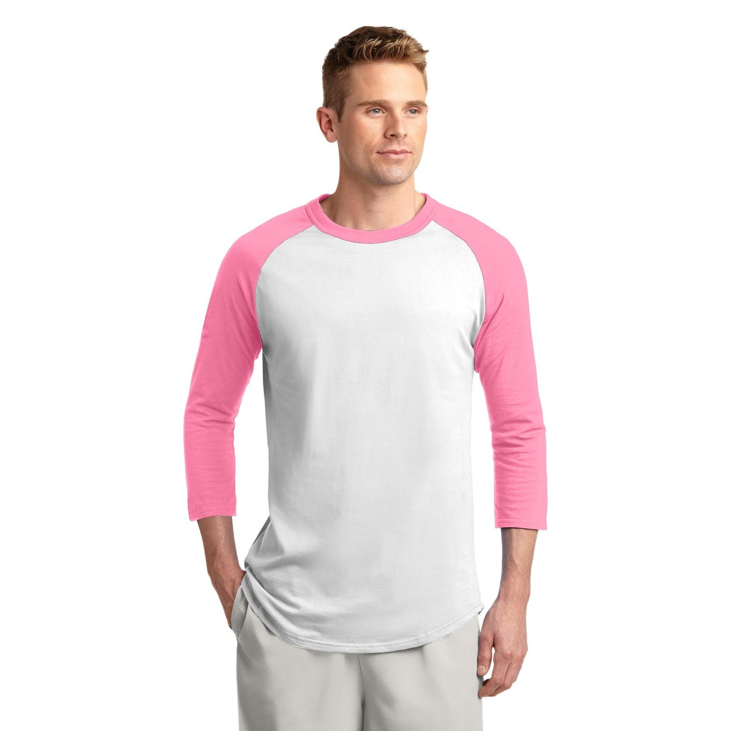 White/Deep Orange Jersey - Sport-Tek - Soft Cotton