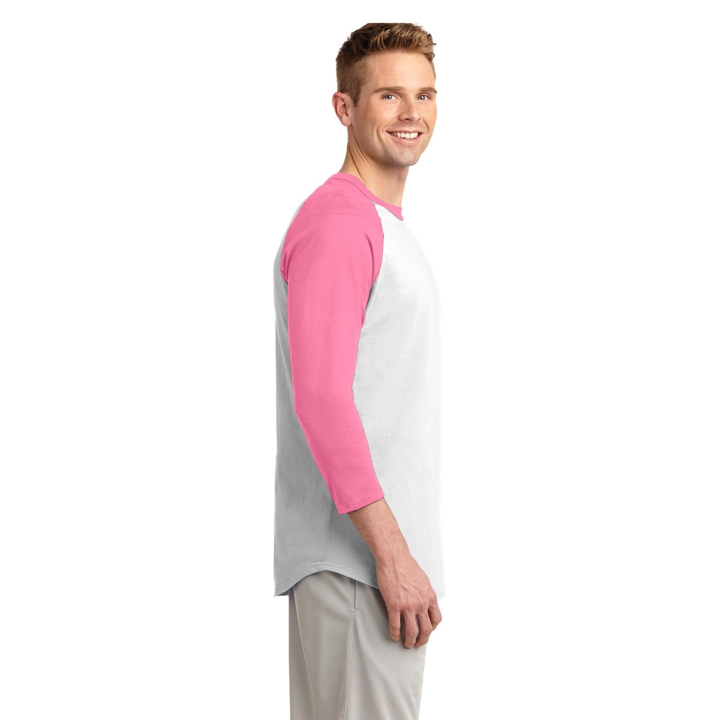 White/Deep Orange Jersey - Sport-Tek - Soft Cotton