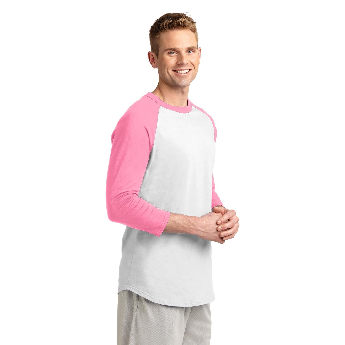 White/Deep Orange Jersey - Sport-Tek - Soft Cotton