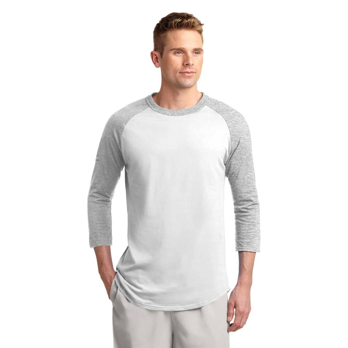 White/Deep Orange Jersey - Sport-Tek - Soft Cotton