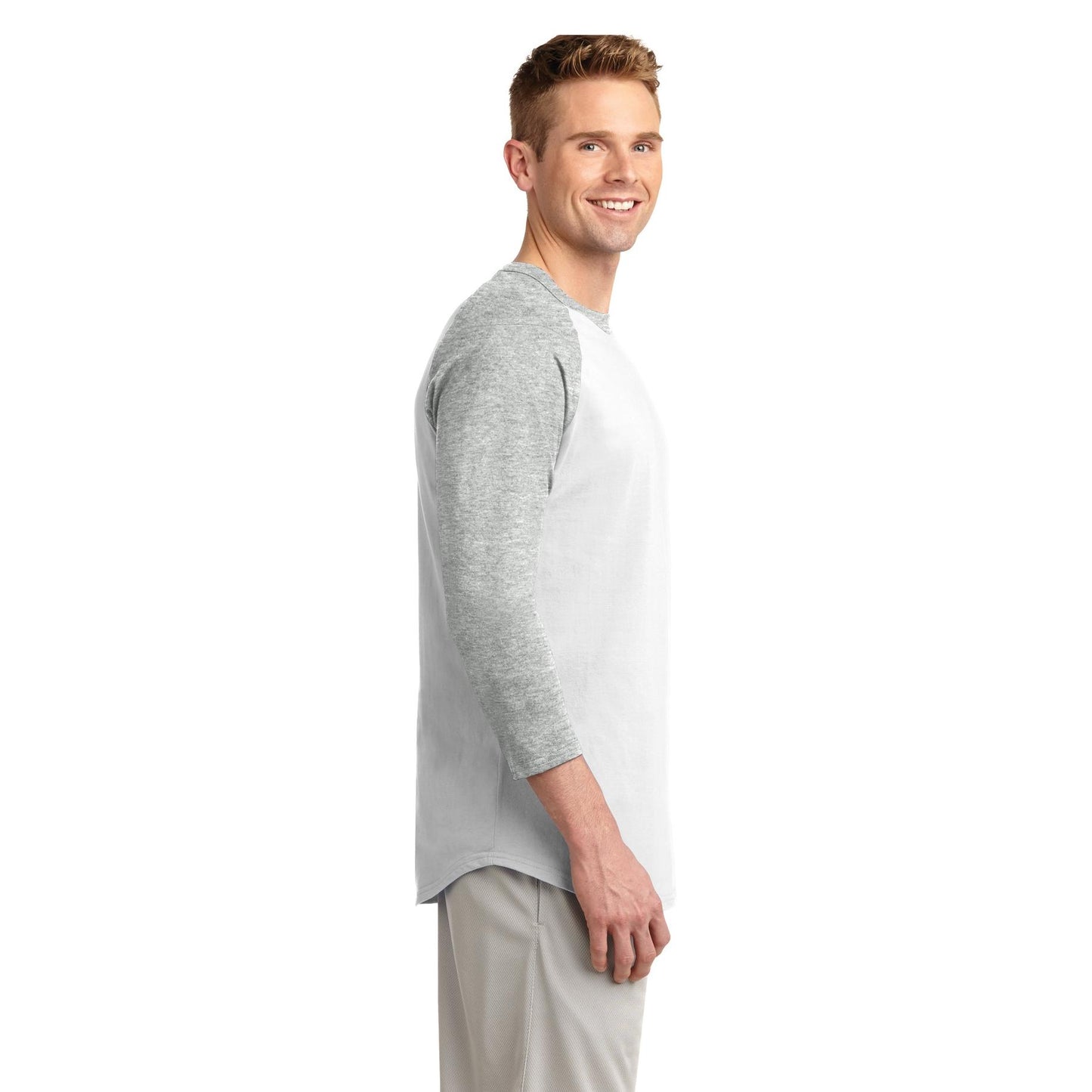 White/Deep Orange Jersey - Sport-Tek - Soft Cotton