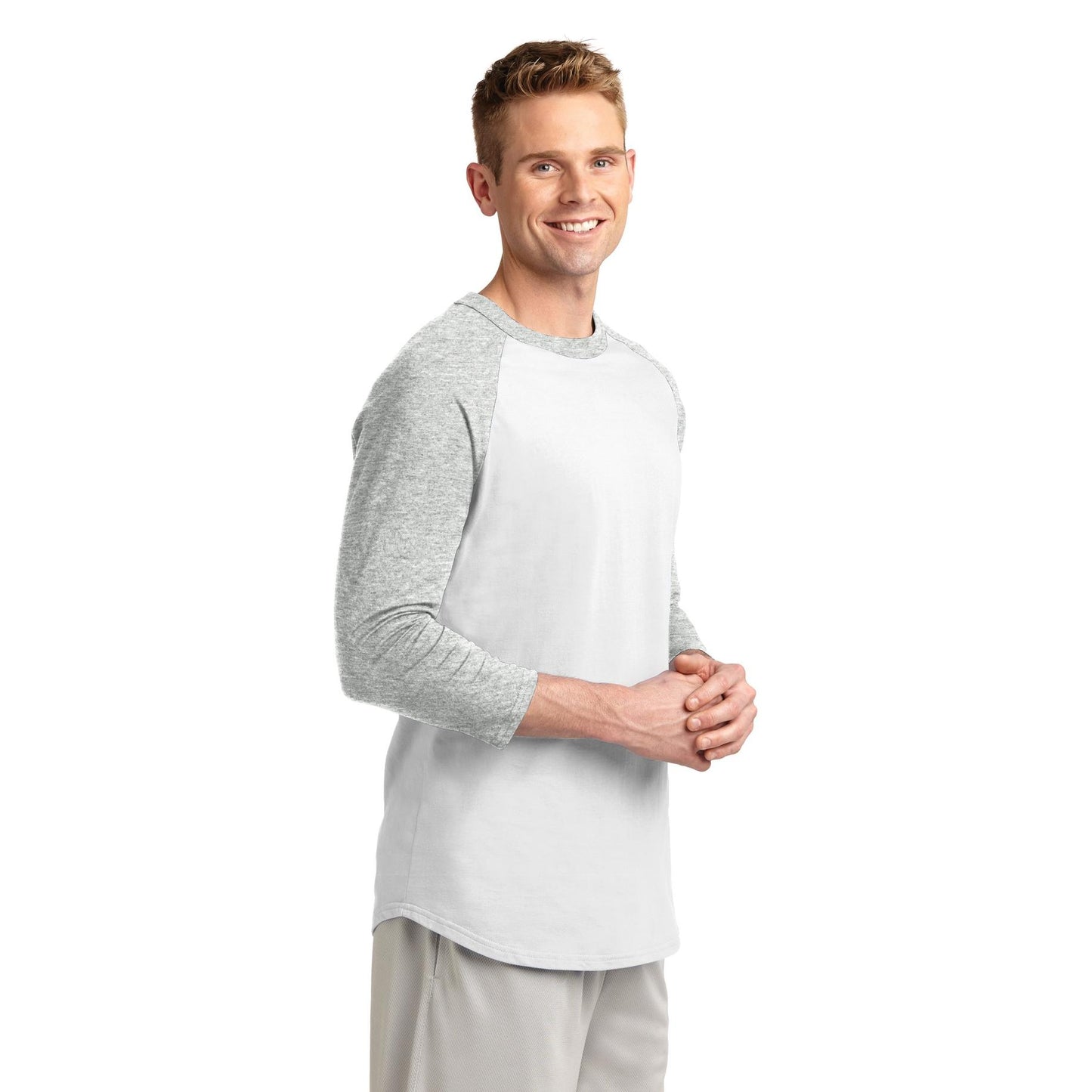 White/Deep Orange Jersey - Sport-Tek - Soft Cotton