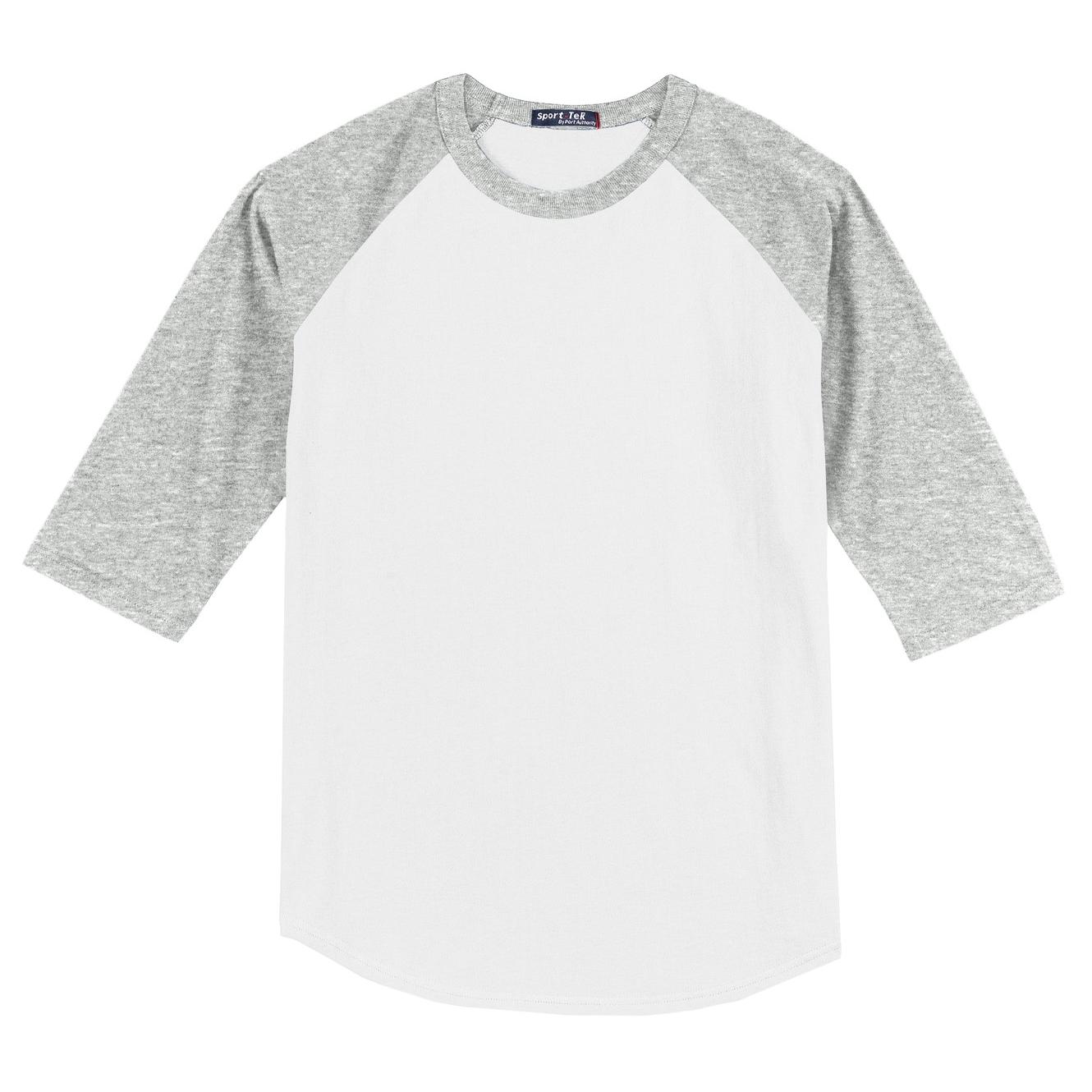 White/Deep Orange Jersey - Sport-Tek - Soft Cotton
