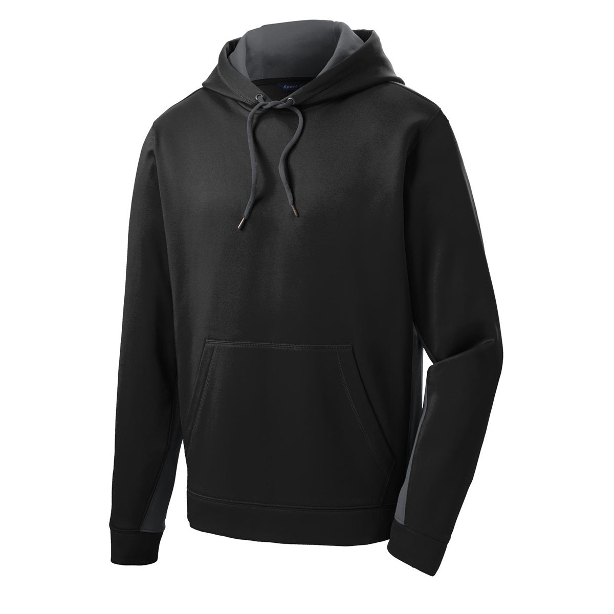 Black/Deep Orange Sweatshirt - Sport-Tek - Moisture-Wicking