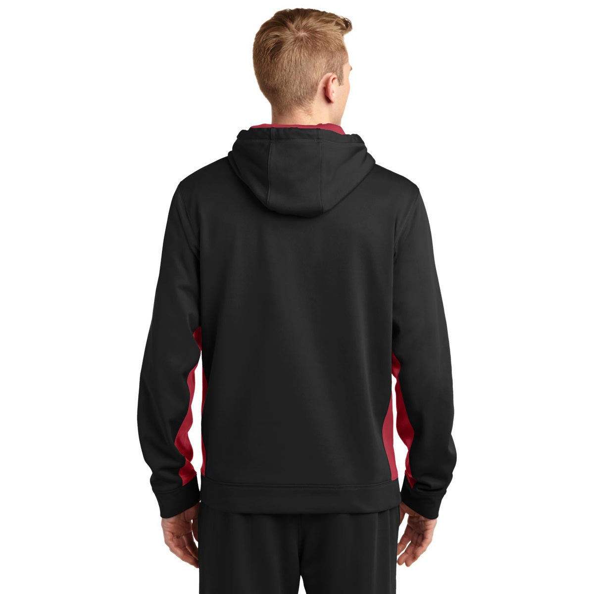 Black/Deep Orange Sweatshirt - Sport-Tek - Moisture-Wicking