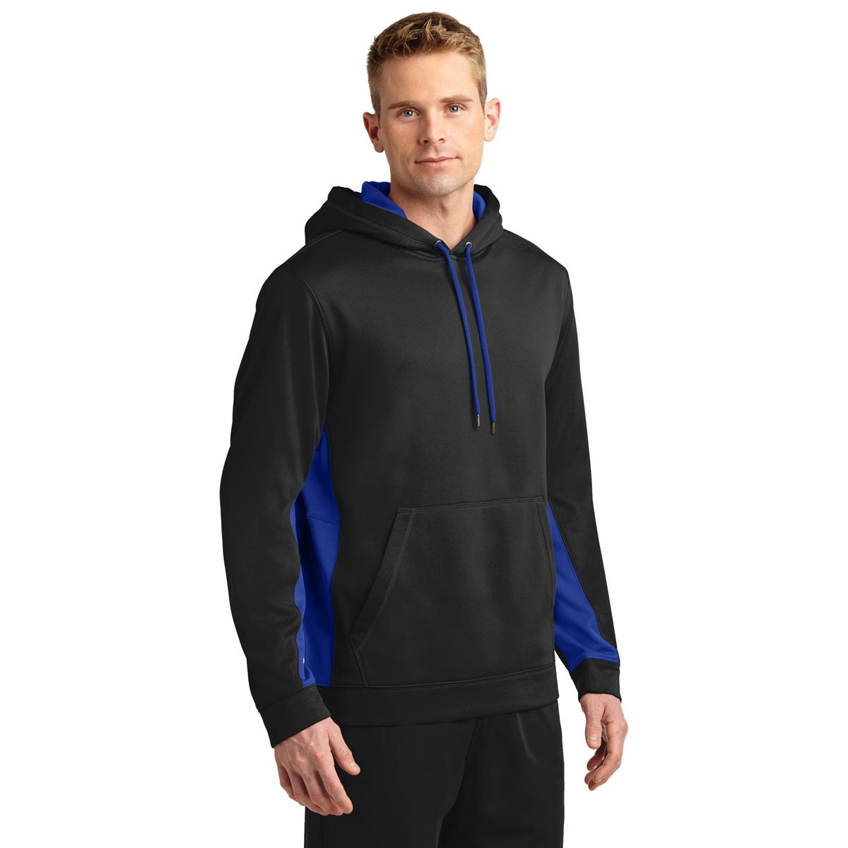 Black/Deep Orange Sweatshirt - Sport-Tek - Moisture-Wicking