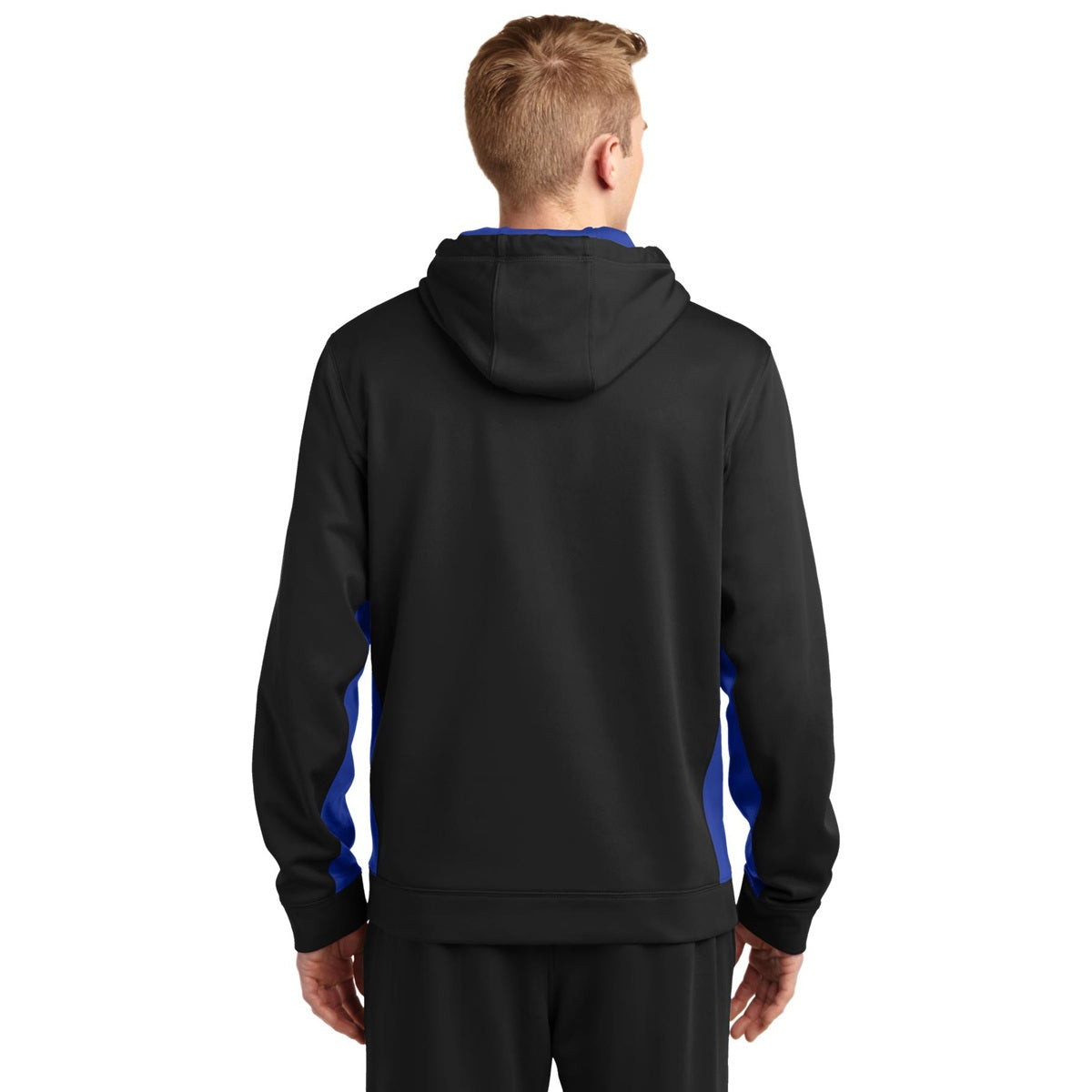Black/Deep Orange Sweatshirt - Sport-Tek - Moisture-Wicking