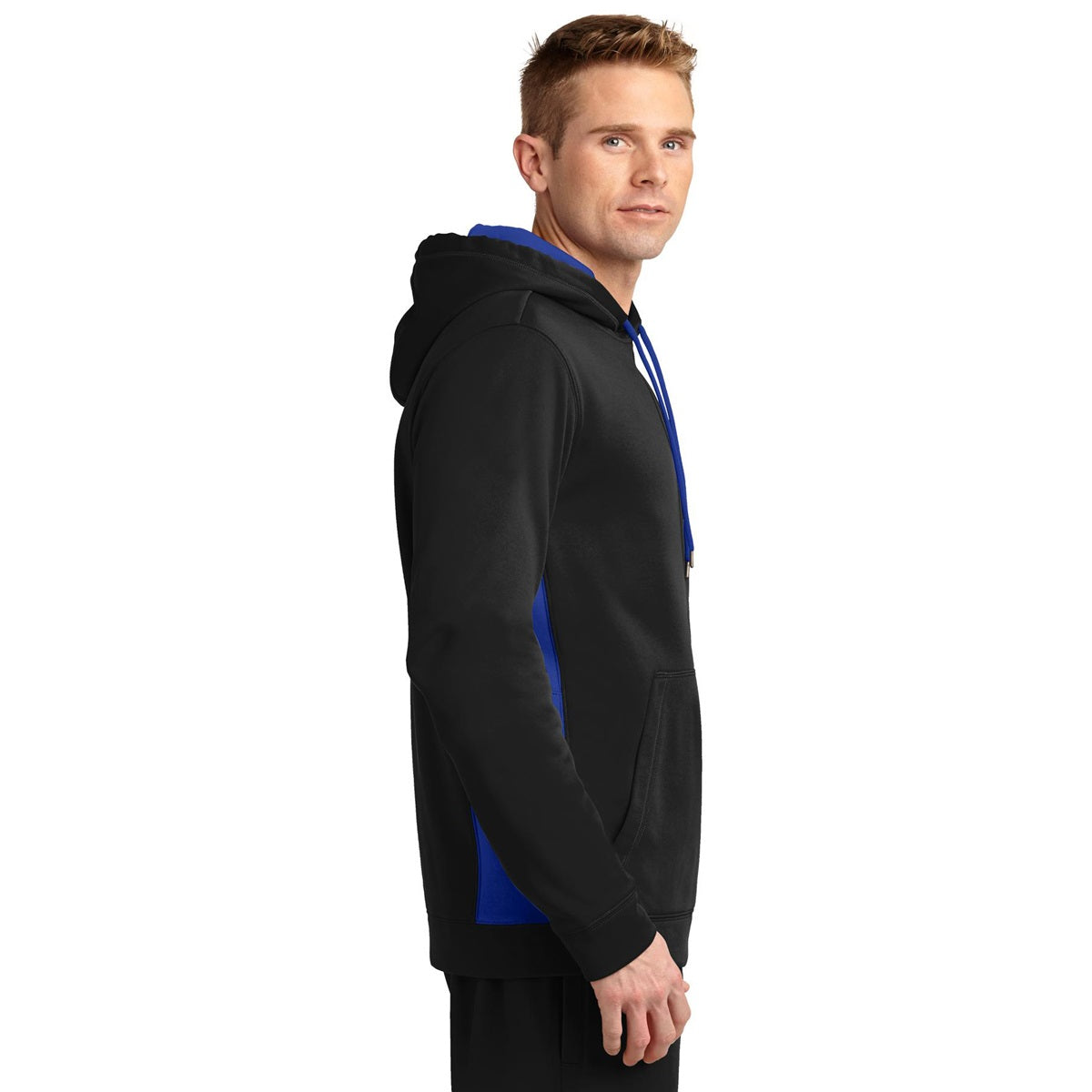 Black/Deep Orange Sweatshirt - Sport-Tek - Moisture-Wicking