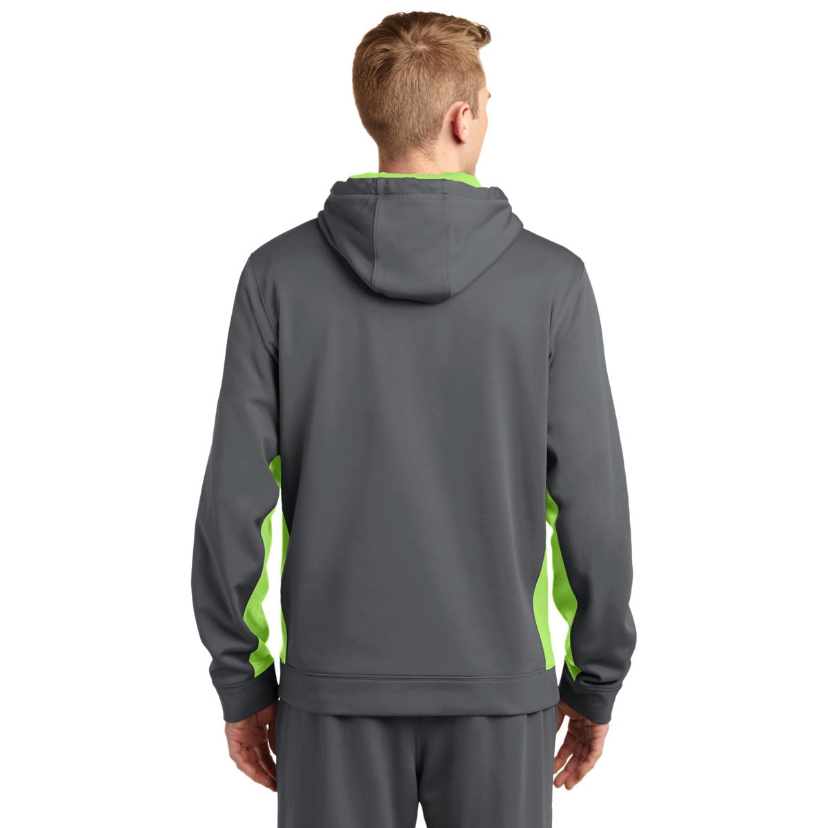 Black/Deep Orange Sweatshirt - Sport-Tek - Moisture-Wicking