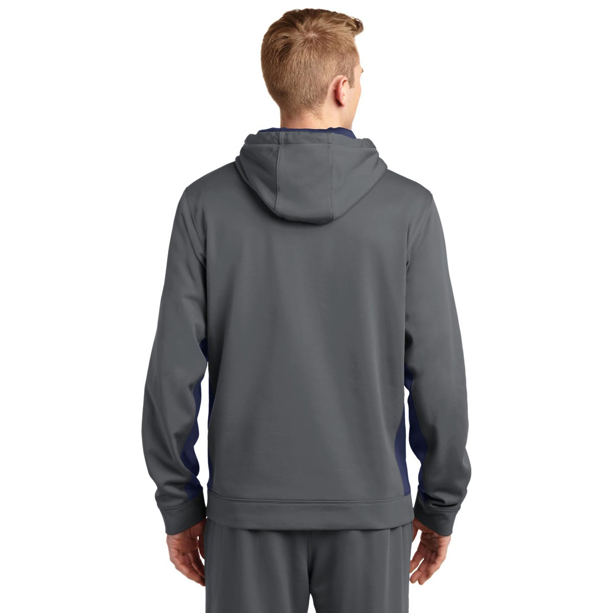 Black/Deep Orange Sweatshirt - Sport-Tek - Moisture-Wicking