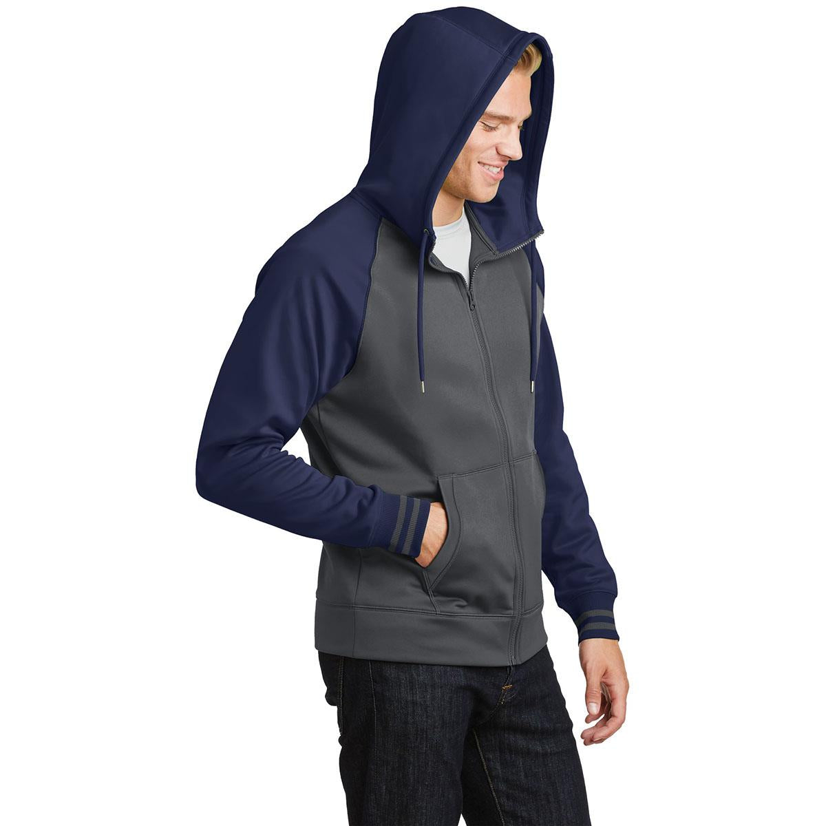 Black/Dark Smoke Grey Sweatshirt - Sport-Tek - Athletic Fit