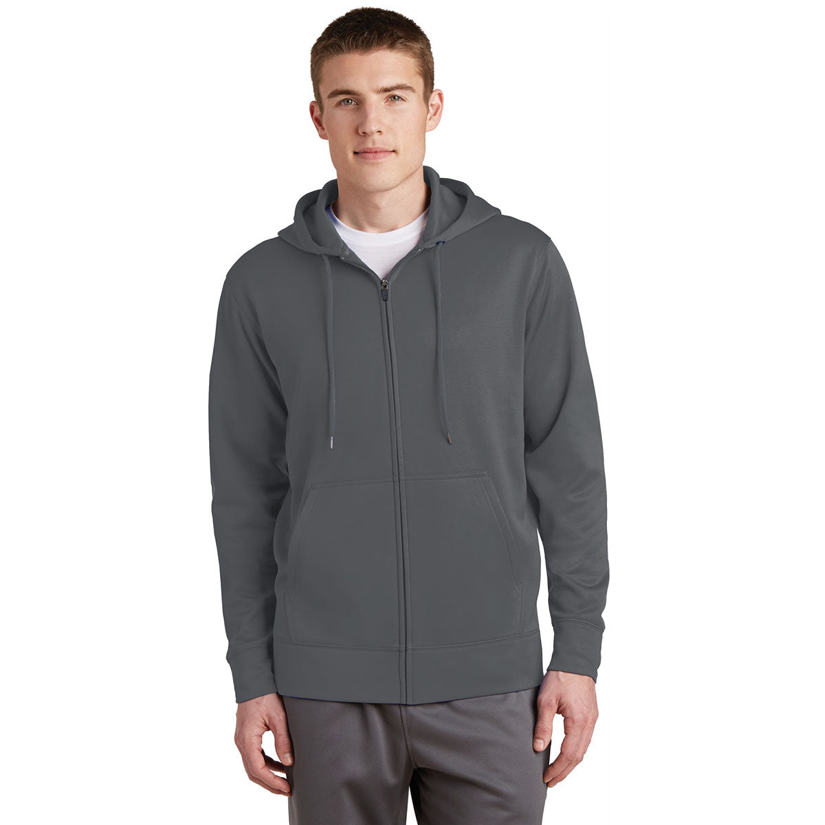 Black Jackets - Sport-Tek - Fleece Full-Zip Hooded - Comfortable Wear