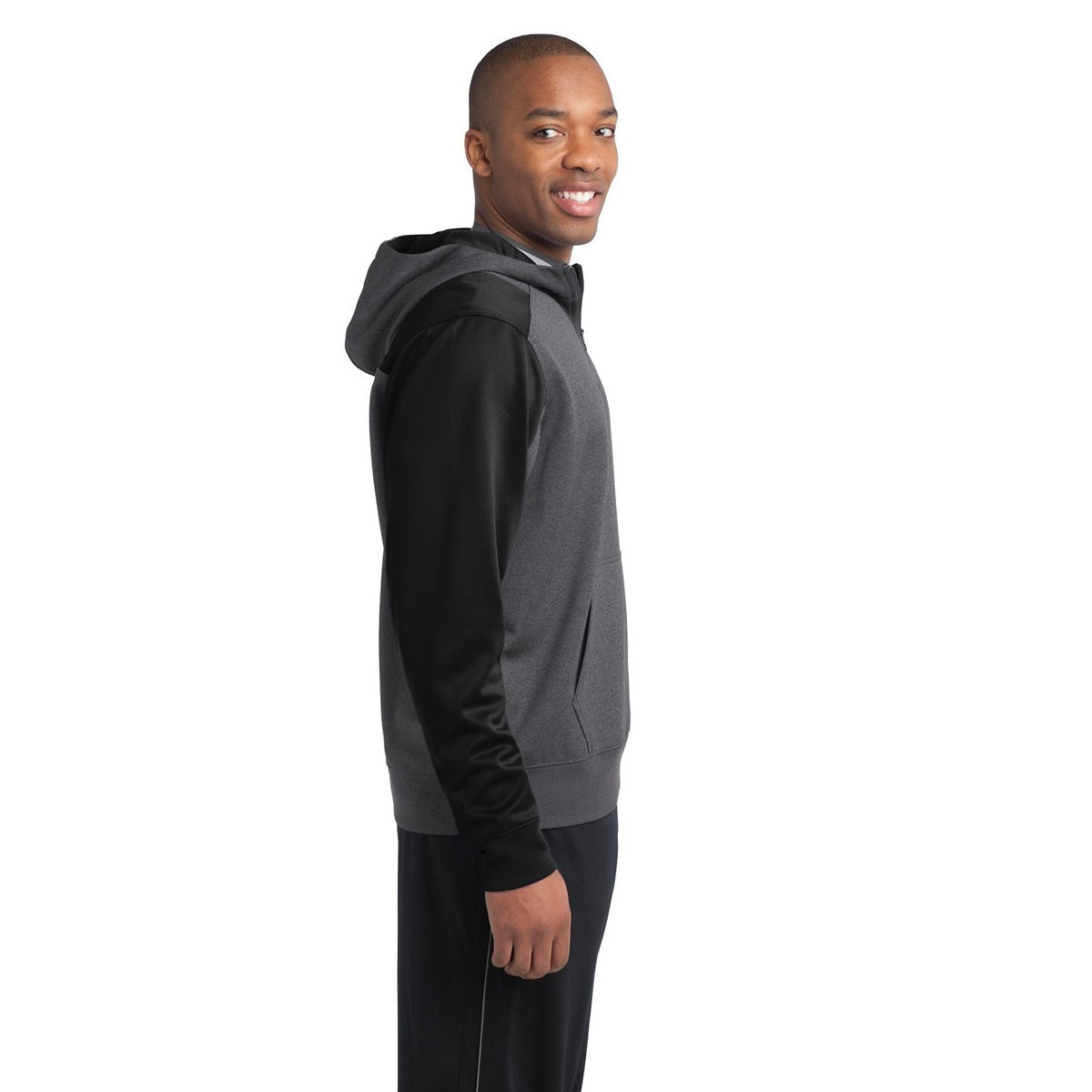 Graphite Heather Sweatshirt - Sport-Tek - Athletic Fit