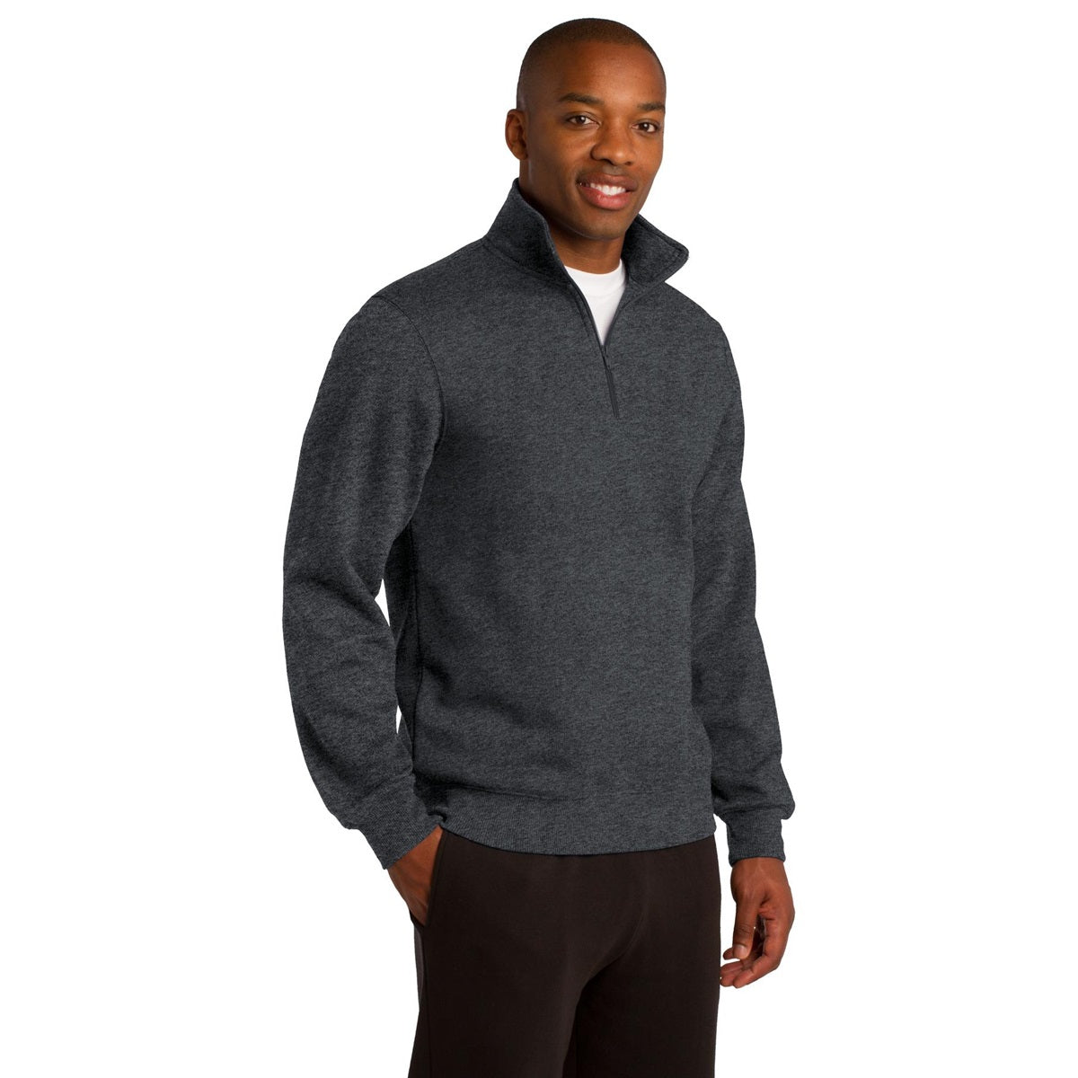 Athletic Heather Sweatshirt - Sport-Tek - Colorfast Fabric