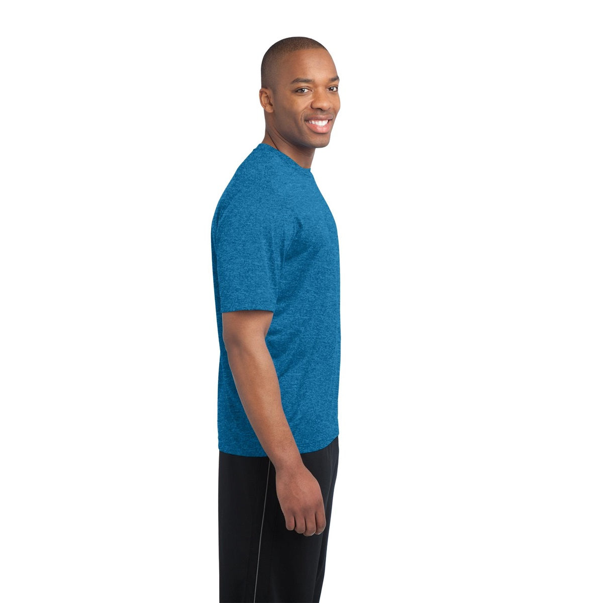 Blue Wake Heather T-Shirt - Sport-Tek - Soft Fabric