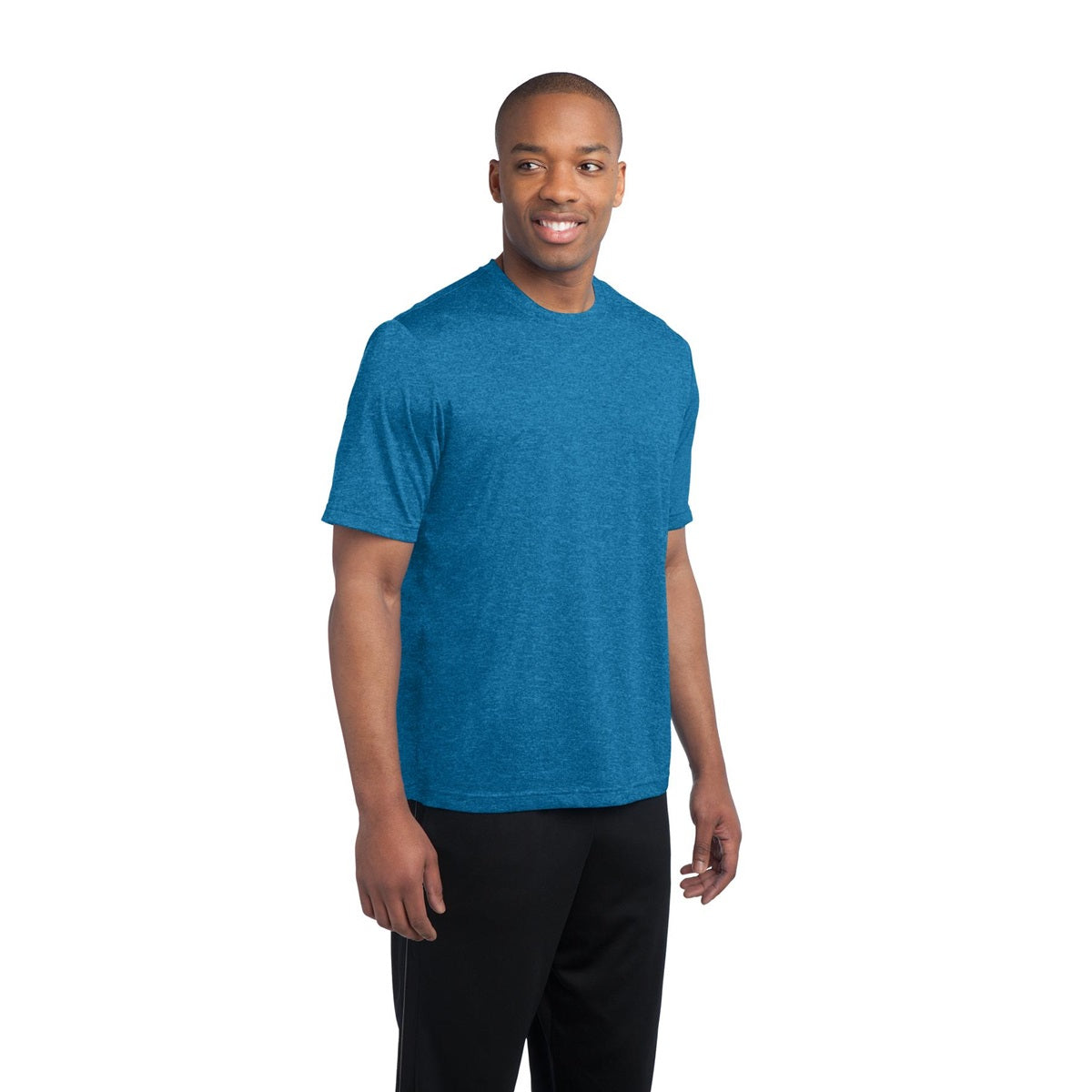 Blue Wake Heather T-Shirt - Sport-Tek - Soft Fabric