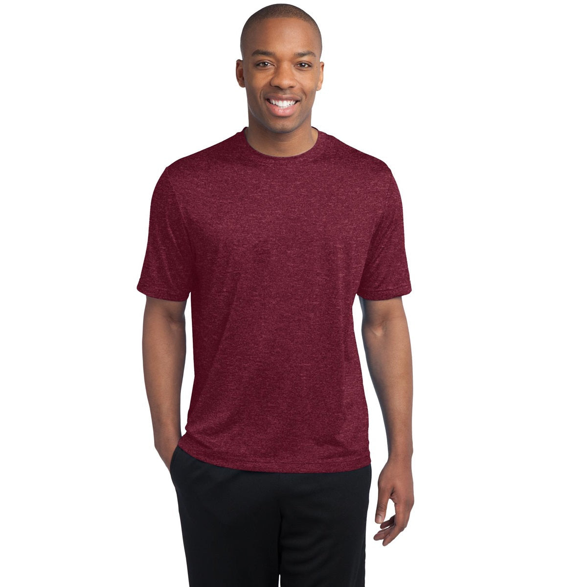 Blue Wake Heather T-Shirt - Sport-Tek - Soft Fabric