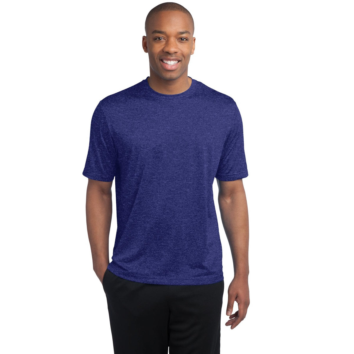 Blue Wake Heather T-Shirt - Sport-Tek - Soft Fabric
