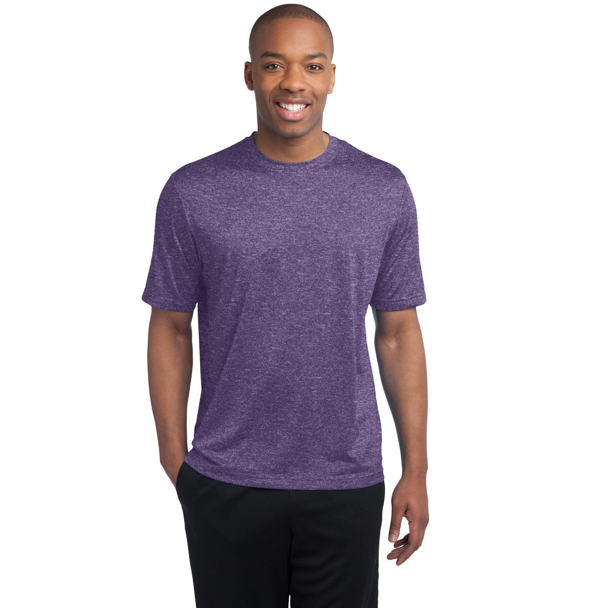 Blue Wake Heather T-Shirt - Sport-Tek - Soft Fabric