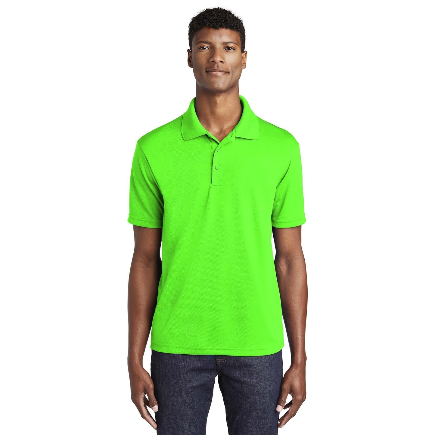 Black Polo Shirt - Sport-Tek - Mesh Fabric - Quality Fit