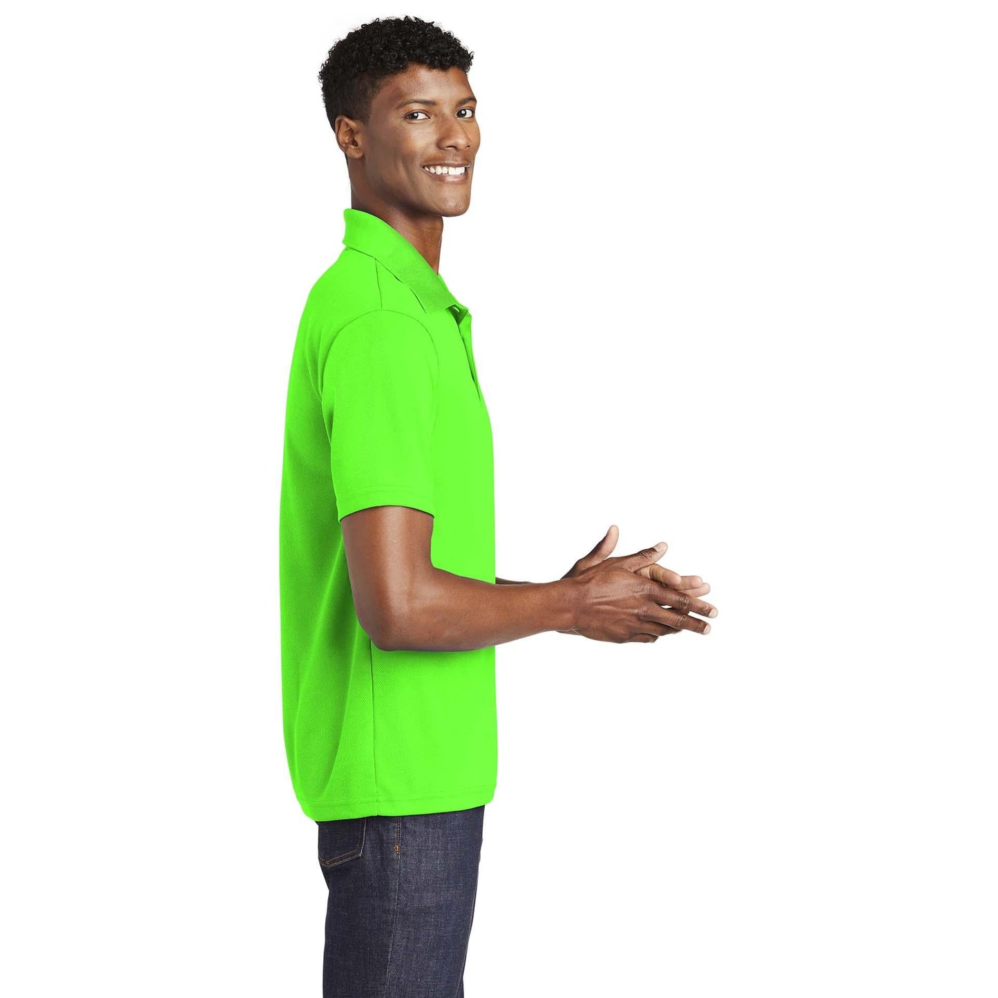 Black Polo Shirt - Sport-Tek - Mesh Fabric - Quality Fit