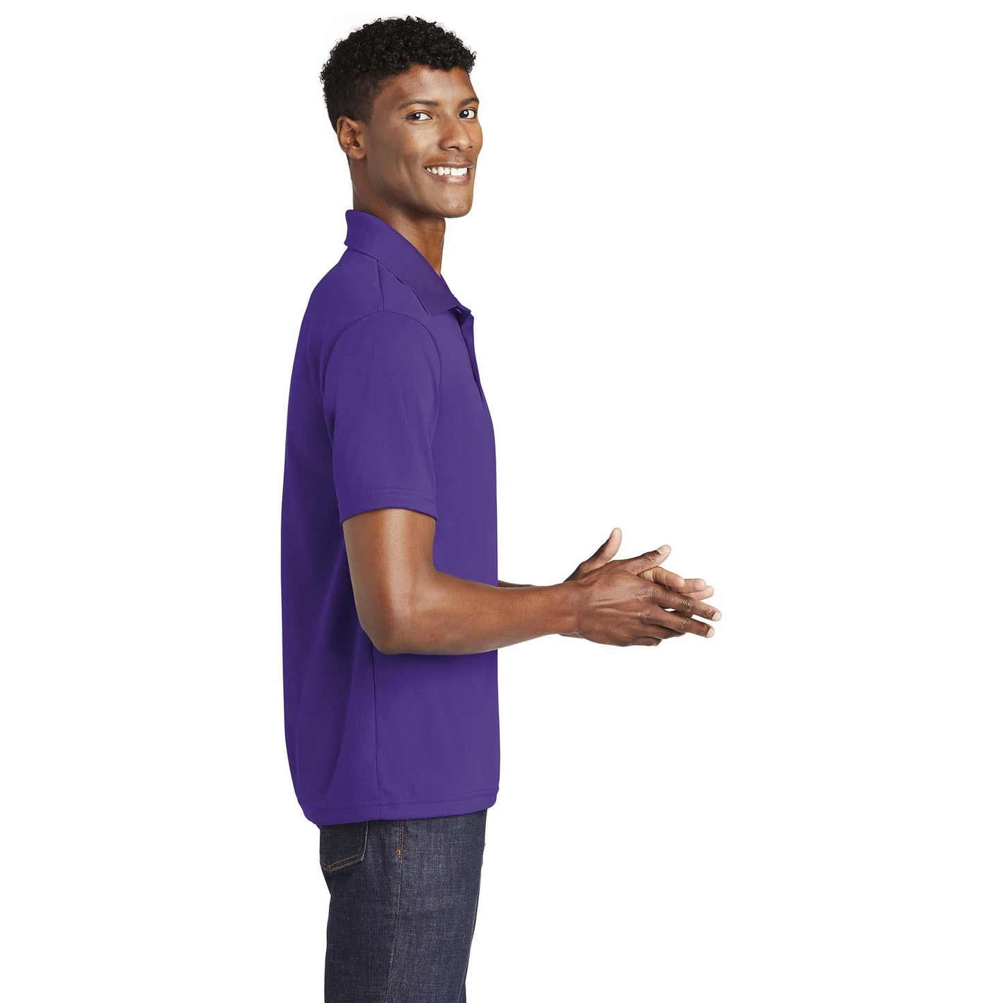 Black Polo Shirt - Sport-Tek - Mesh Fabric - Quality Fit