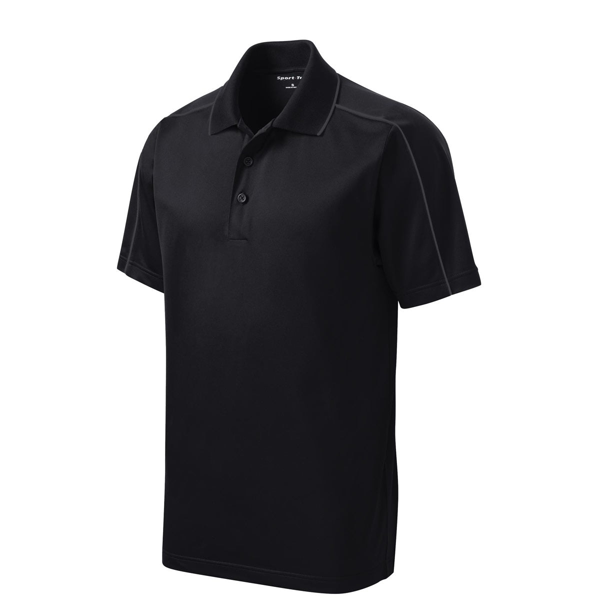 Black/Iron Grey Polo Shirt - Sport-Tek - Micropique Poly
