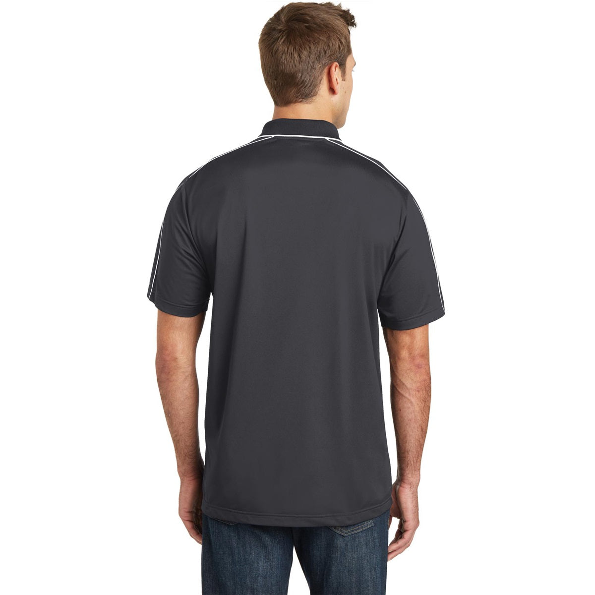 Black/Iron Grey Polo Shirt - Sport-Tek - Micropique Poly
